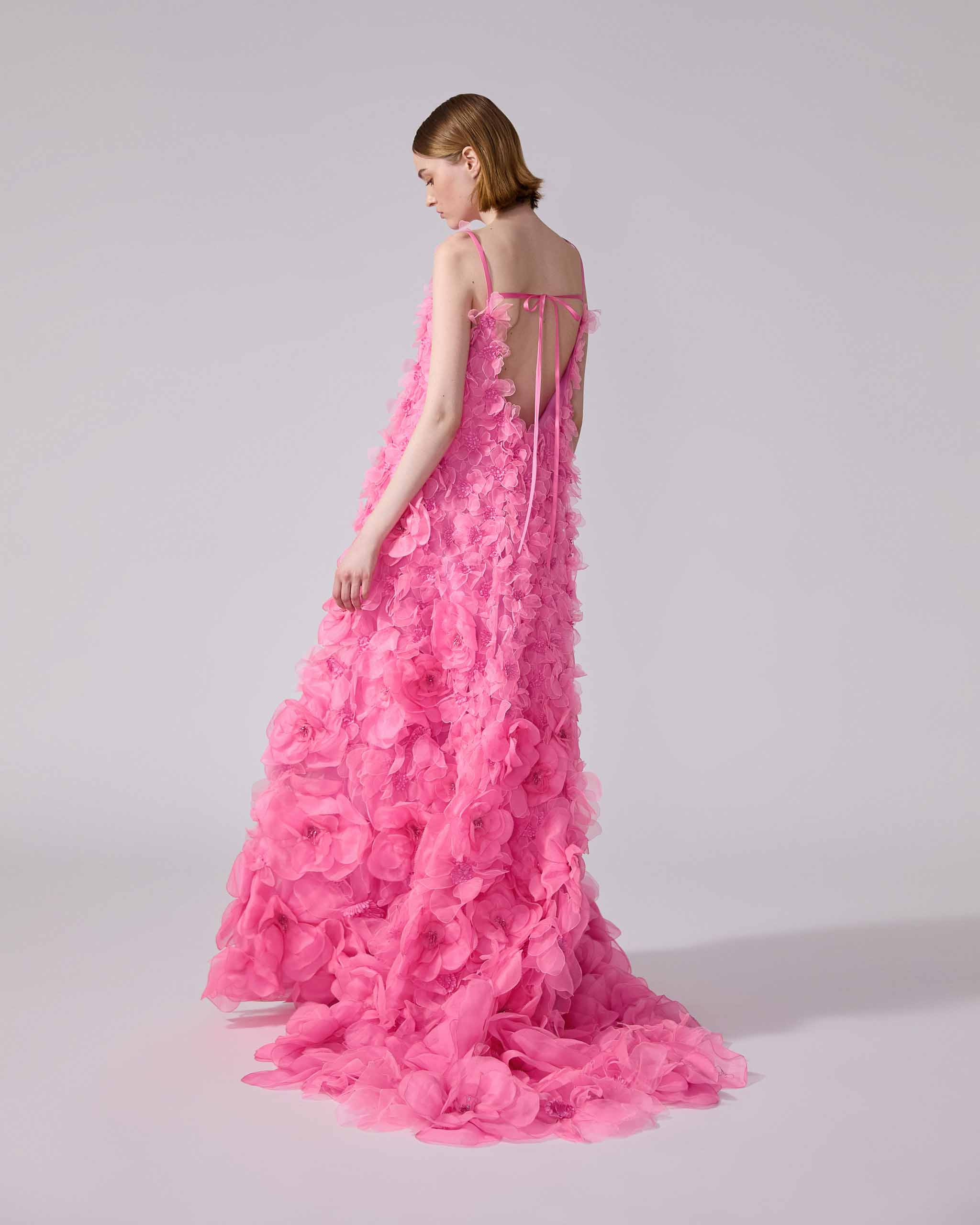 Floral-Embroidered Gown - 3