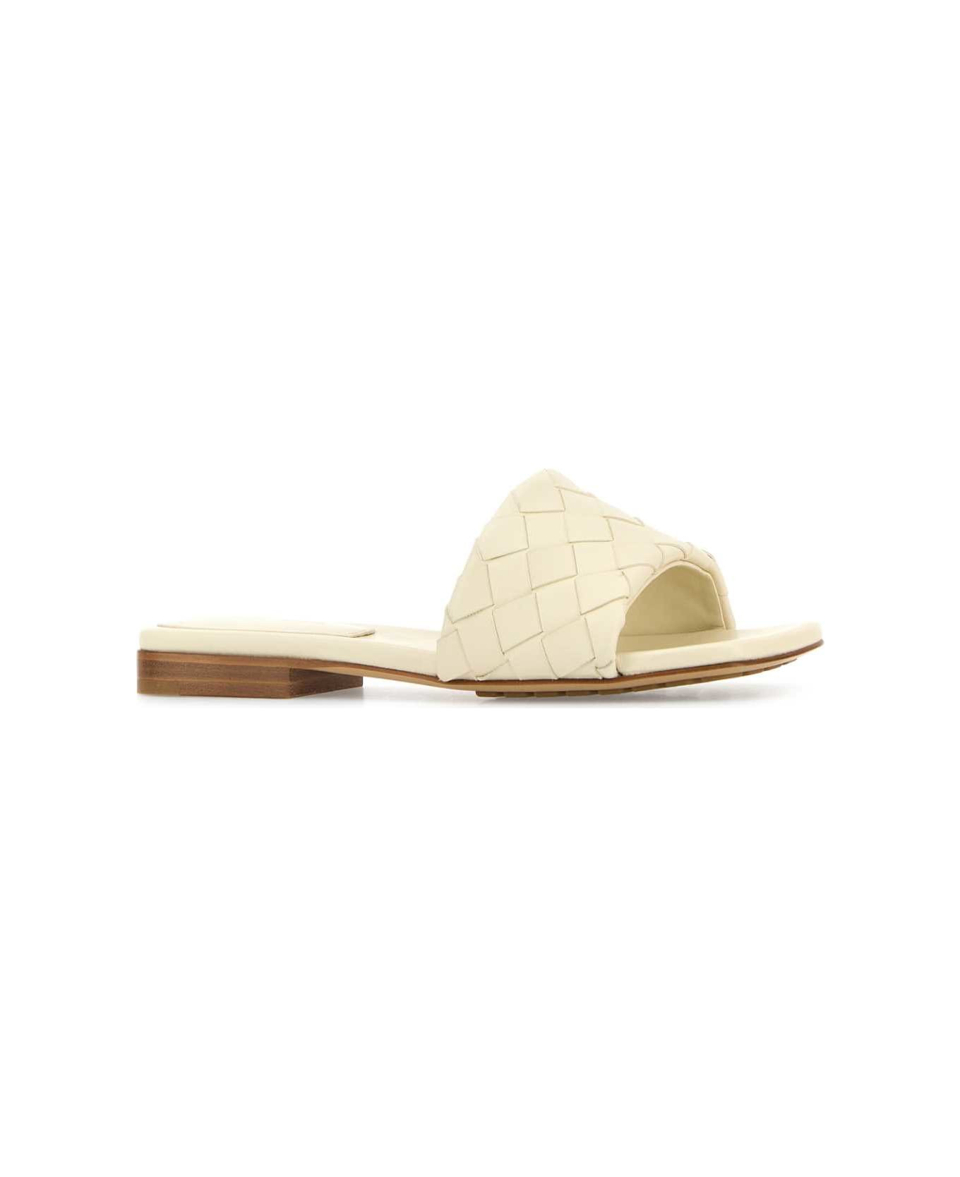 Ivory Leather Parco Slippers - 2