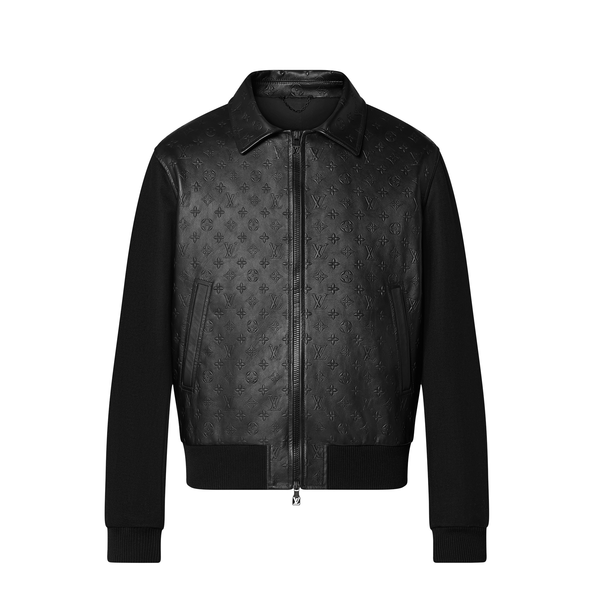 Debossed Monogram Mix Leather Blouson - 1