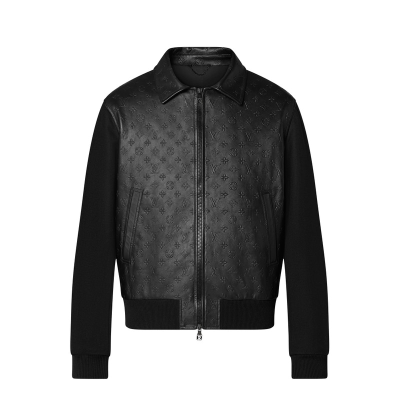 Debossed Monogram Mix Leather Blouson 1