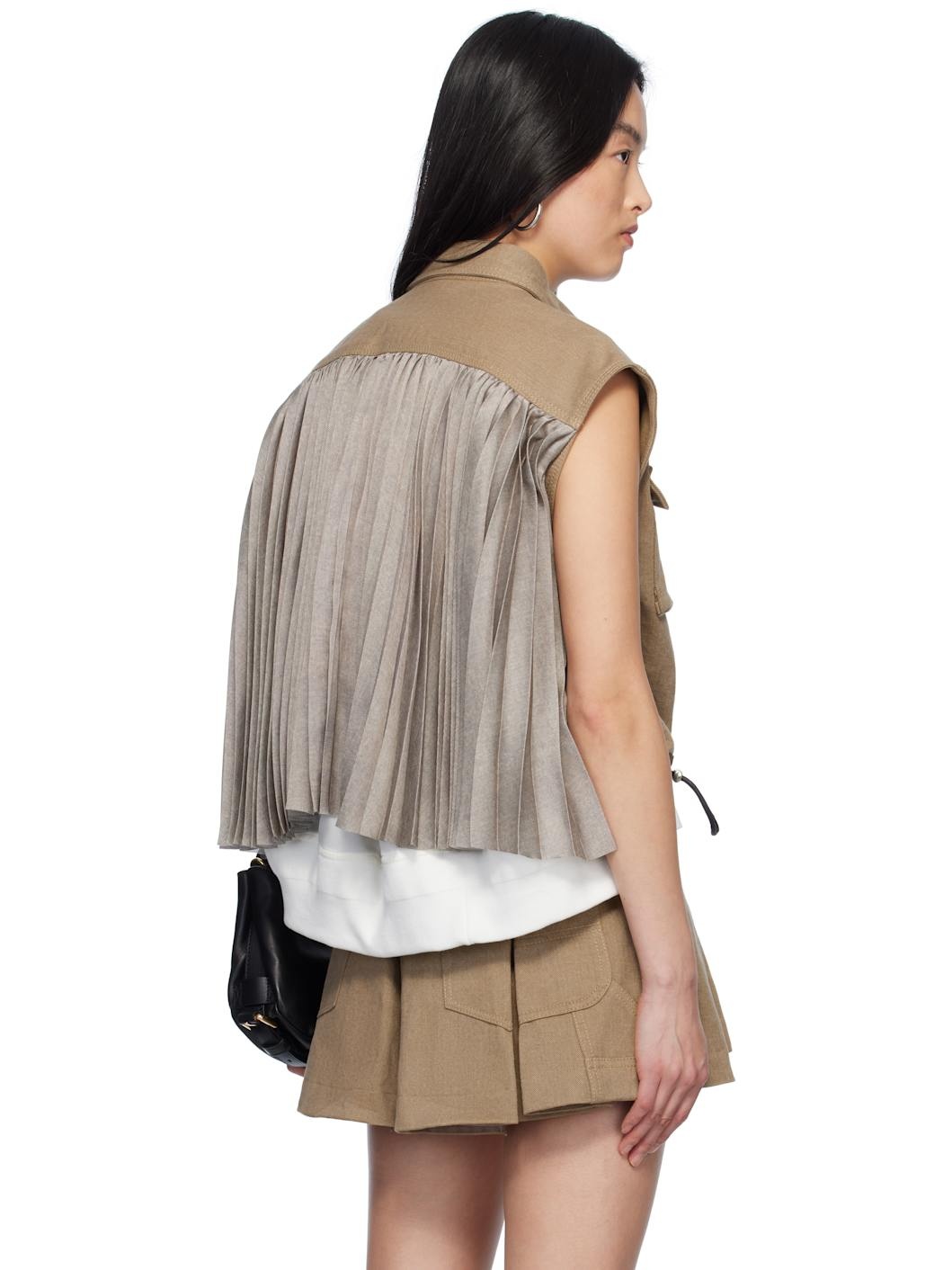 Beige Mix Denim Shirt - 3