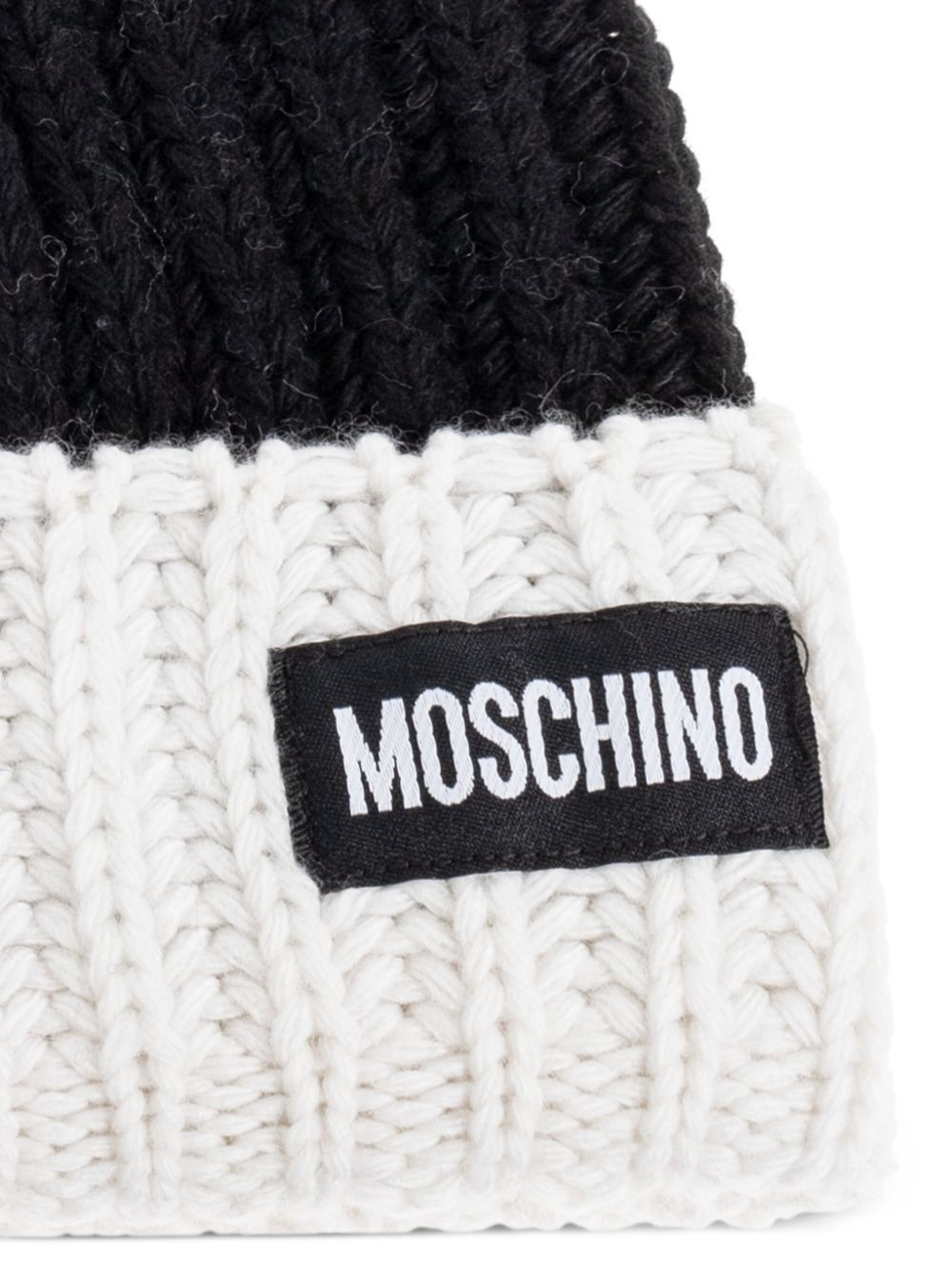ribbed-knit logo-detail beanie - 3