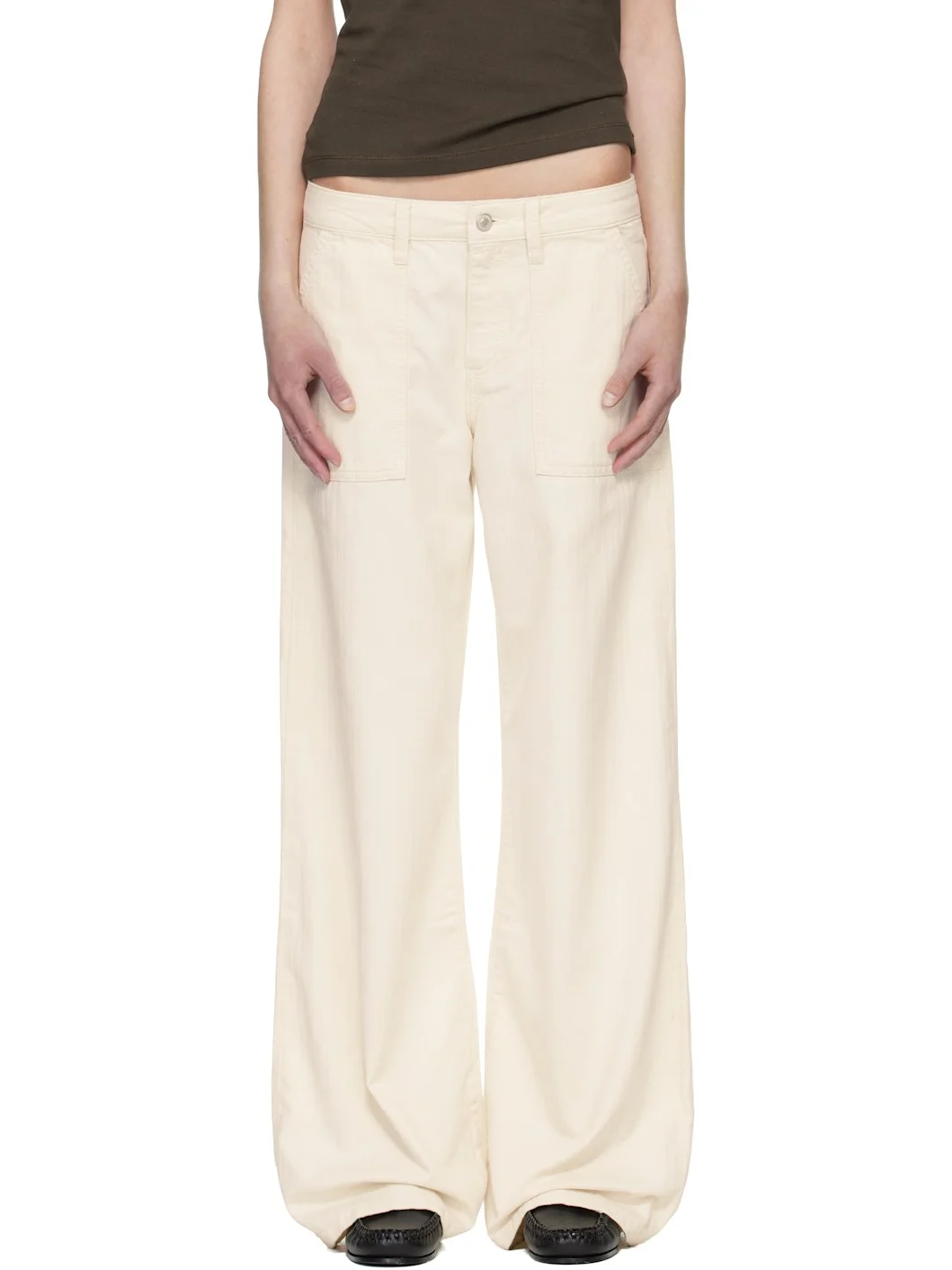 White Guell Trousers - 1