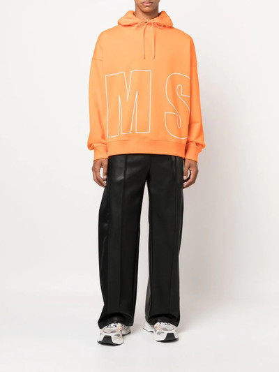 MSGM logo-print hoodie outlook