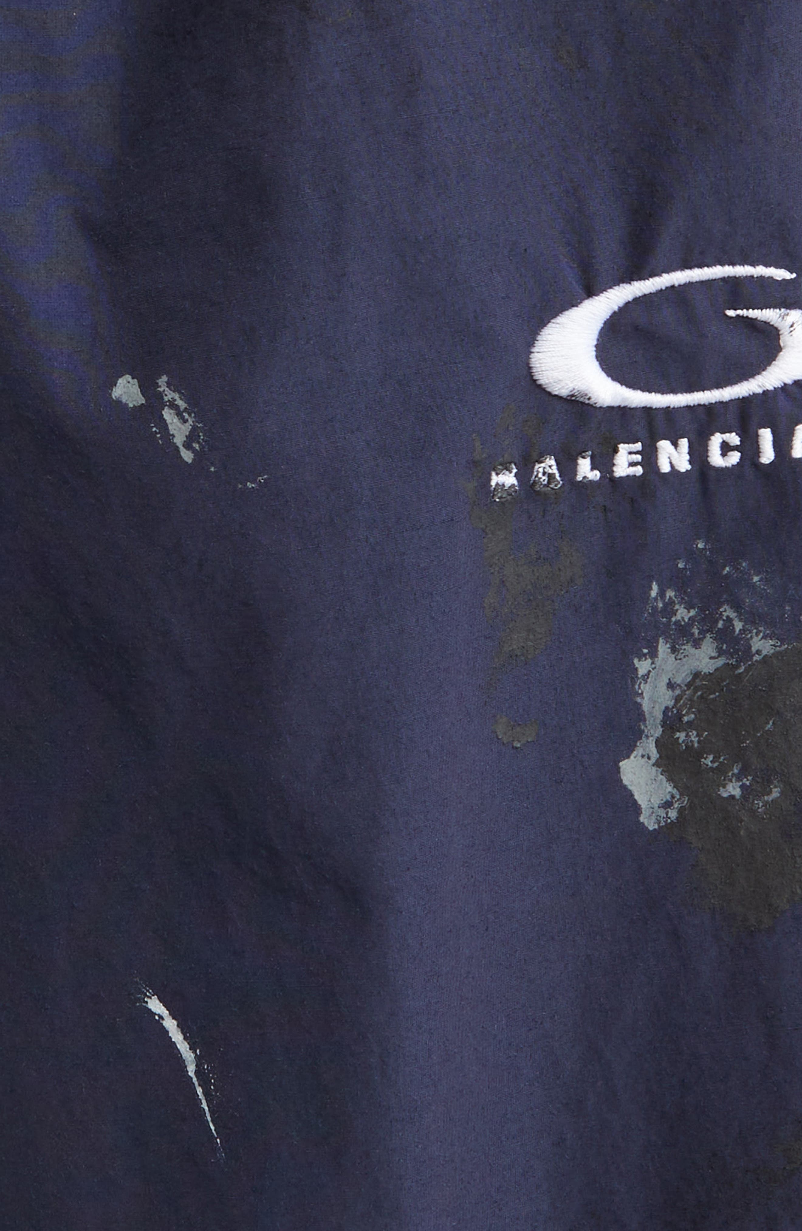 Balenciaga Paint Splatter Track Pants in 4140 Marine Blue at Nordstrom - 6