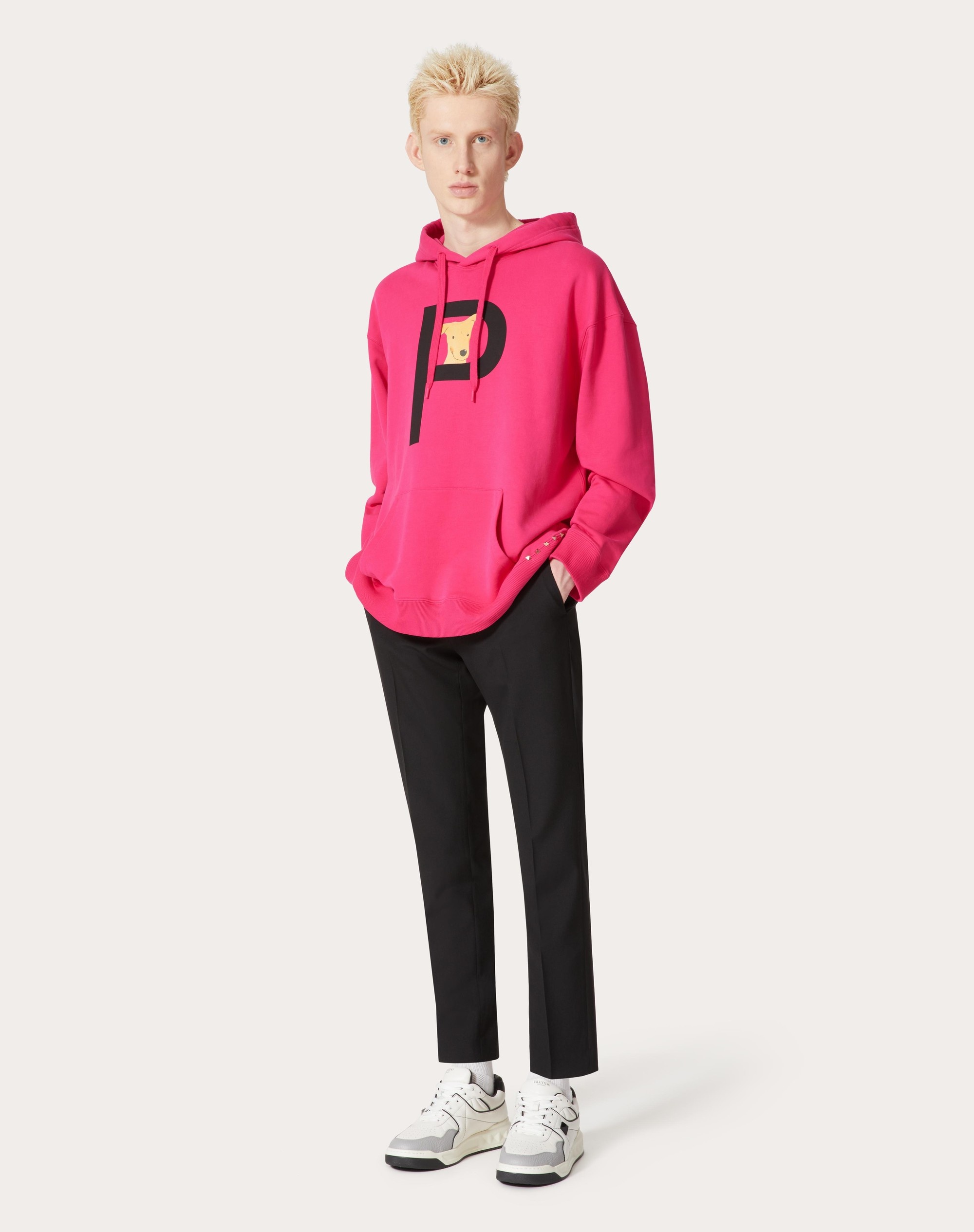 VALENTINO GARAVANI ROCKSTUD PET CUSTOMISABLE UNISEX HOODED SWEATSHIRT - 3