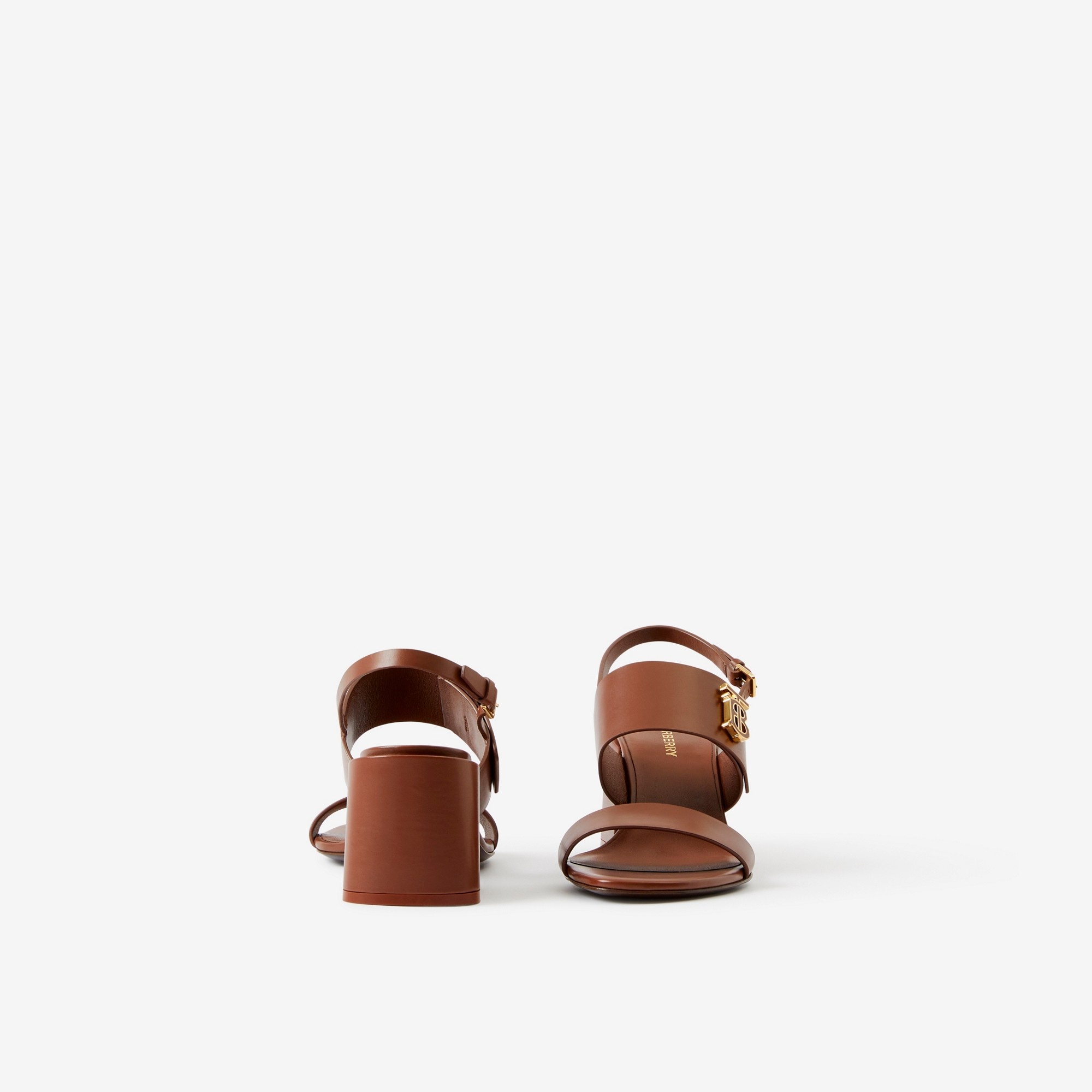 Monogram Motif Leather Sandals - 4
