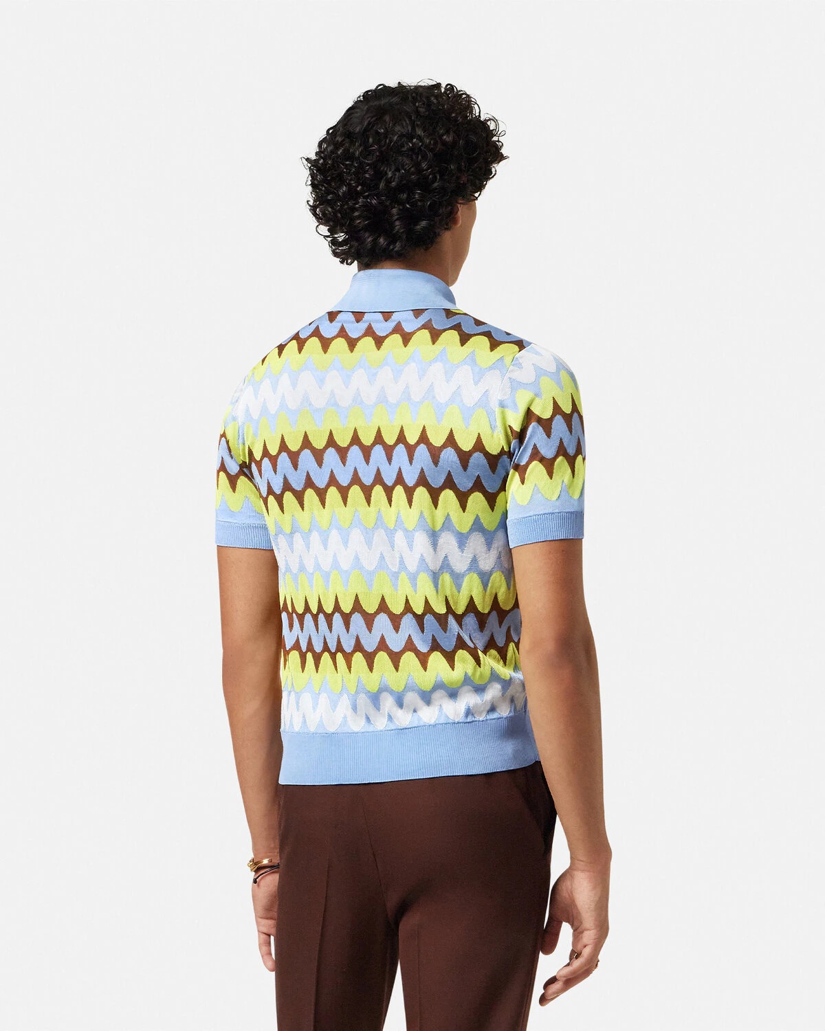 Wave Knit Polo Shirt - 5
