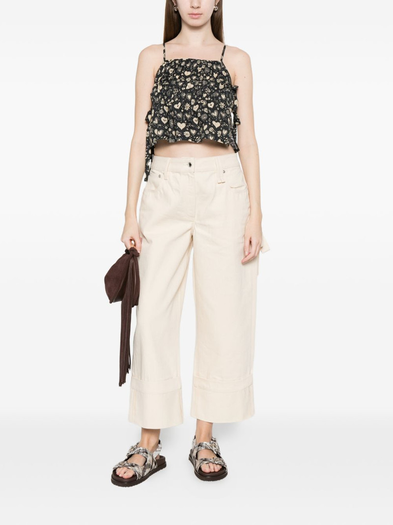 R13 floral-print top outlook