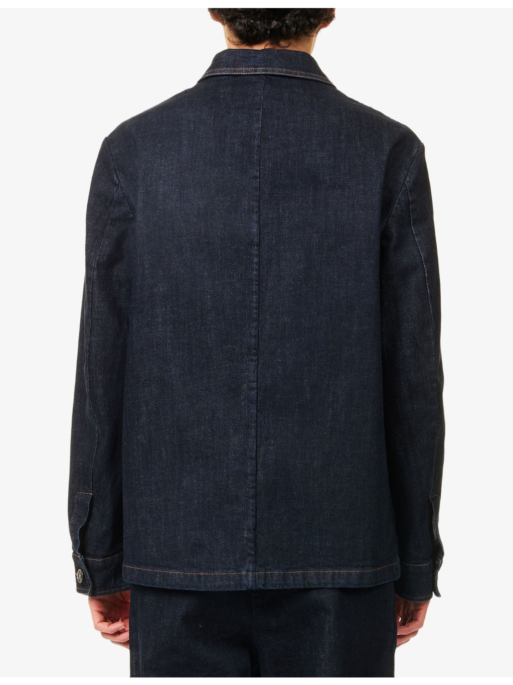 Patch-Pocket Long-Sleeve Denim Overshirt - 4