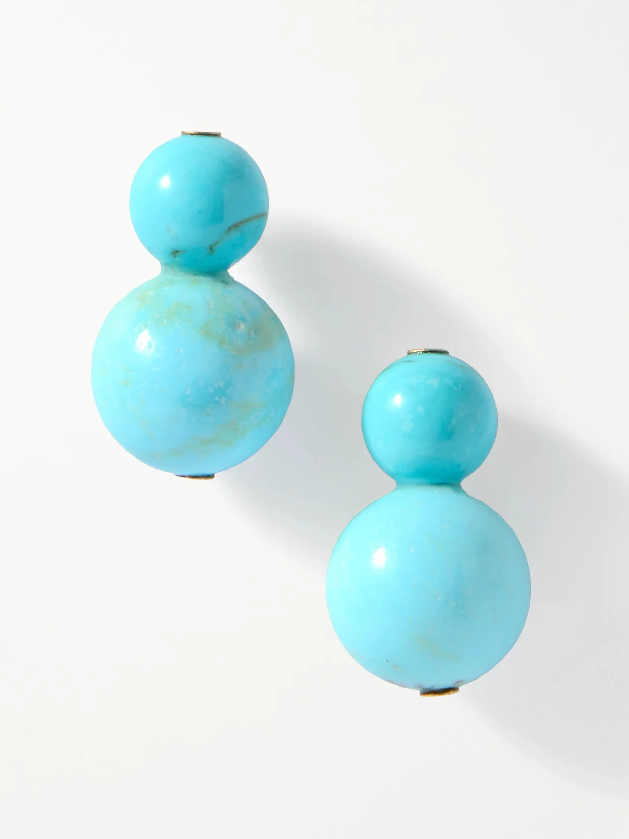 Cara Gold-tone Turquoise Earrings - 1