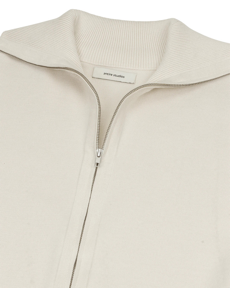 KNIT ZIP UP JACKET IVORY 6
