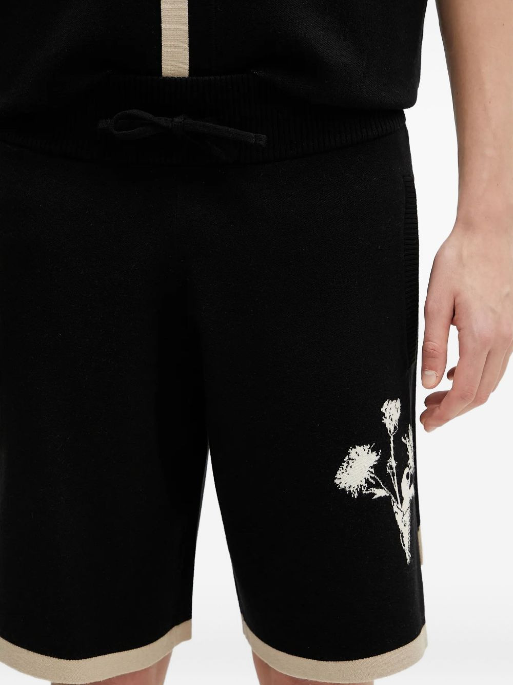 Gardener floral-embroidered knit shorts - 5