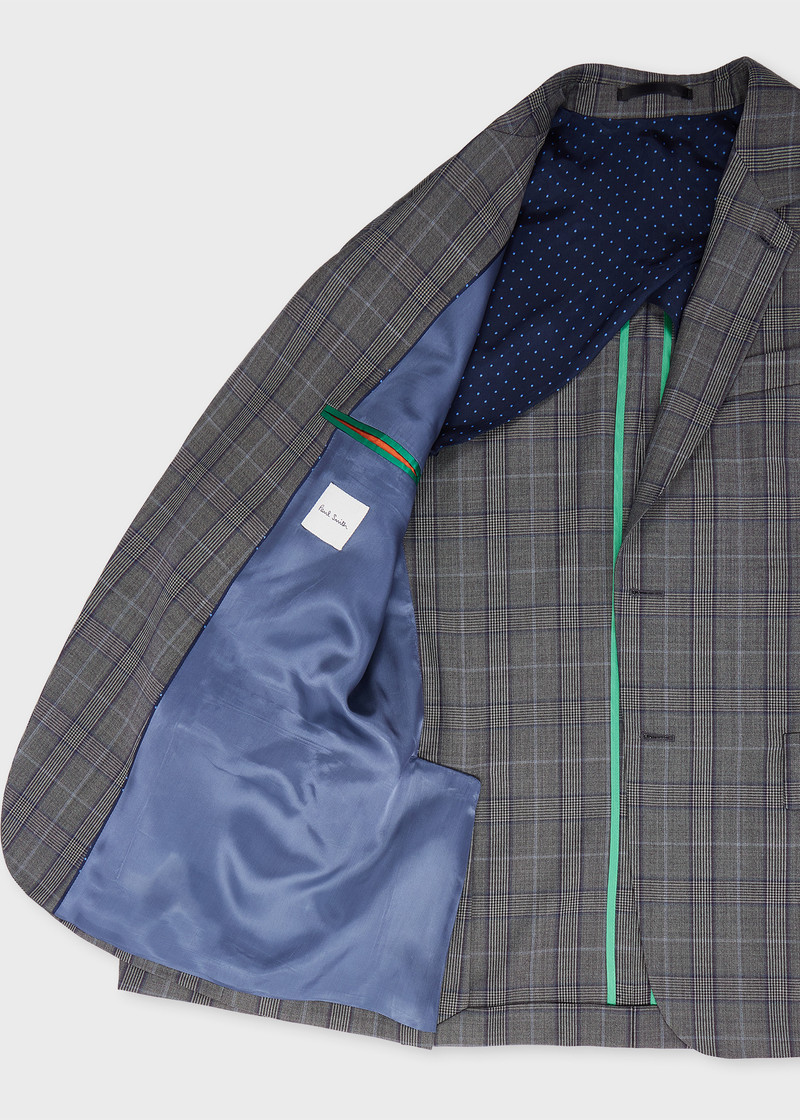 Grey Wool Check Buggy-Lined Blazer 4