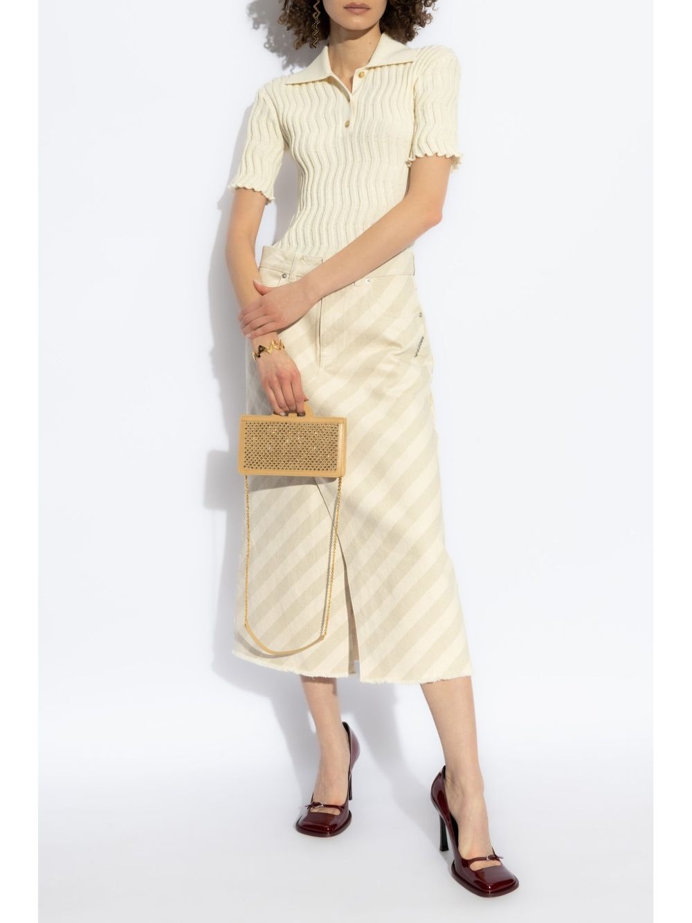 striped midi skirt - 2