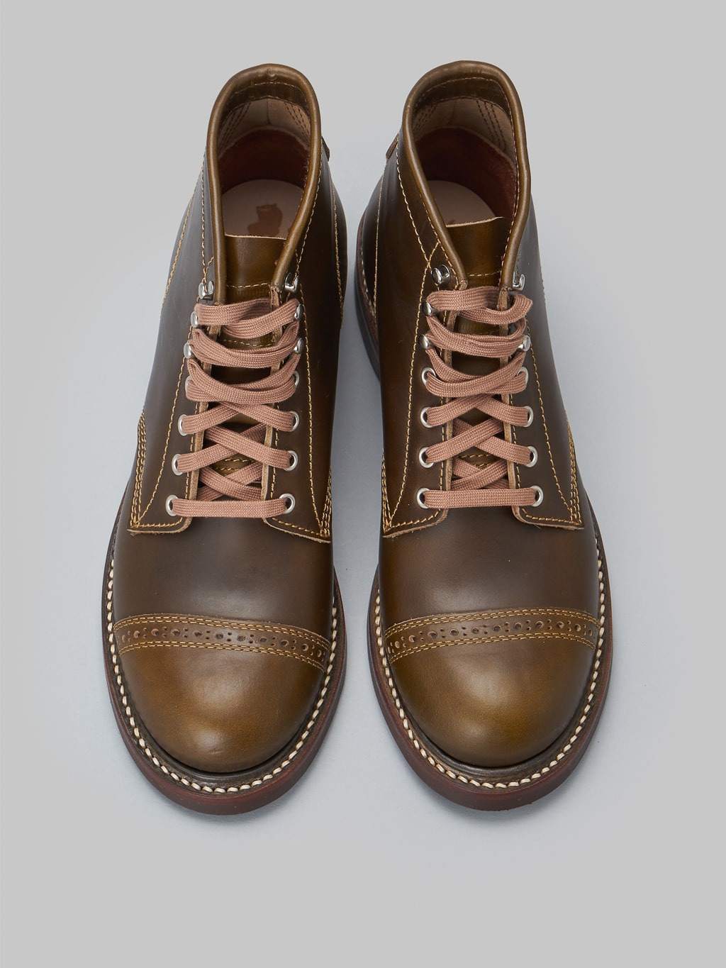 John Lofgren Combat Boots Horween Leather CXL Dark Olive - 3
