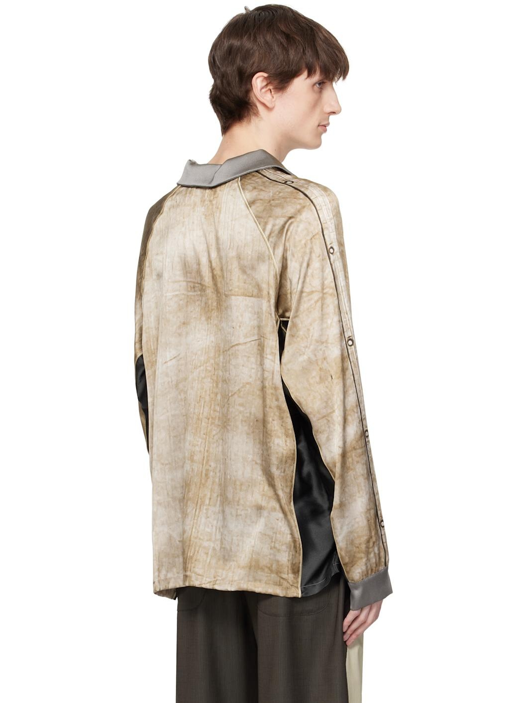 Gray Piraeus Truck Tarp Silk Football Polo - 3