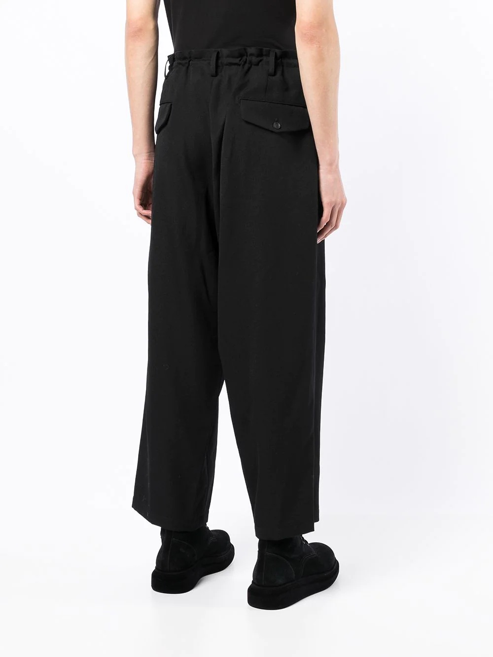 box-pleat wide-leg trousers - 4