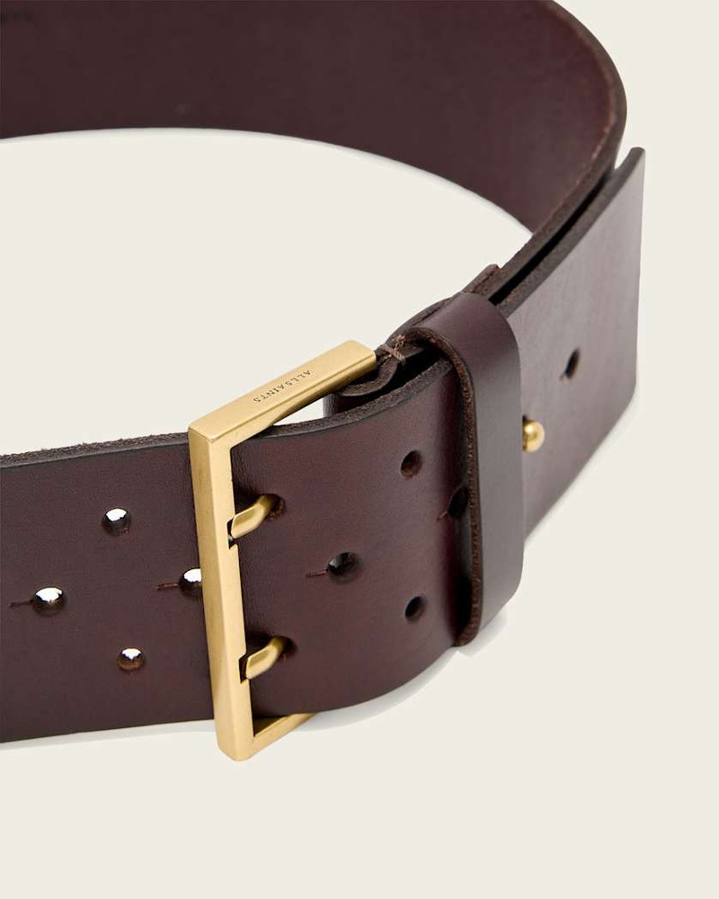 LEO LEATHER WIDE BELT 4