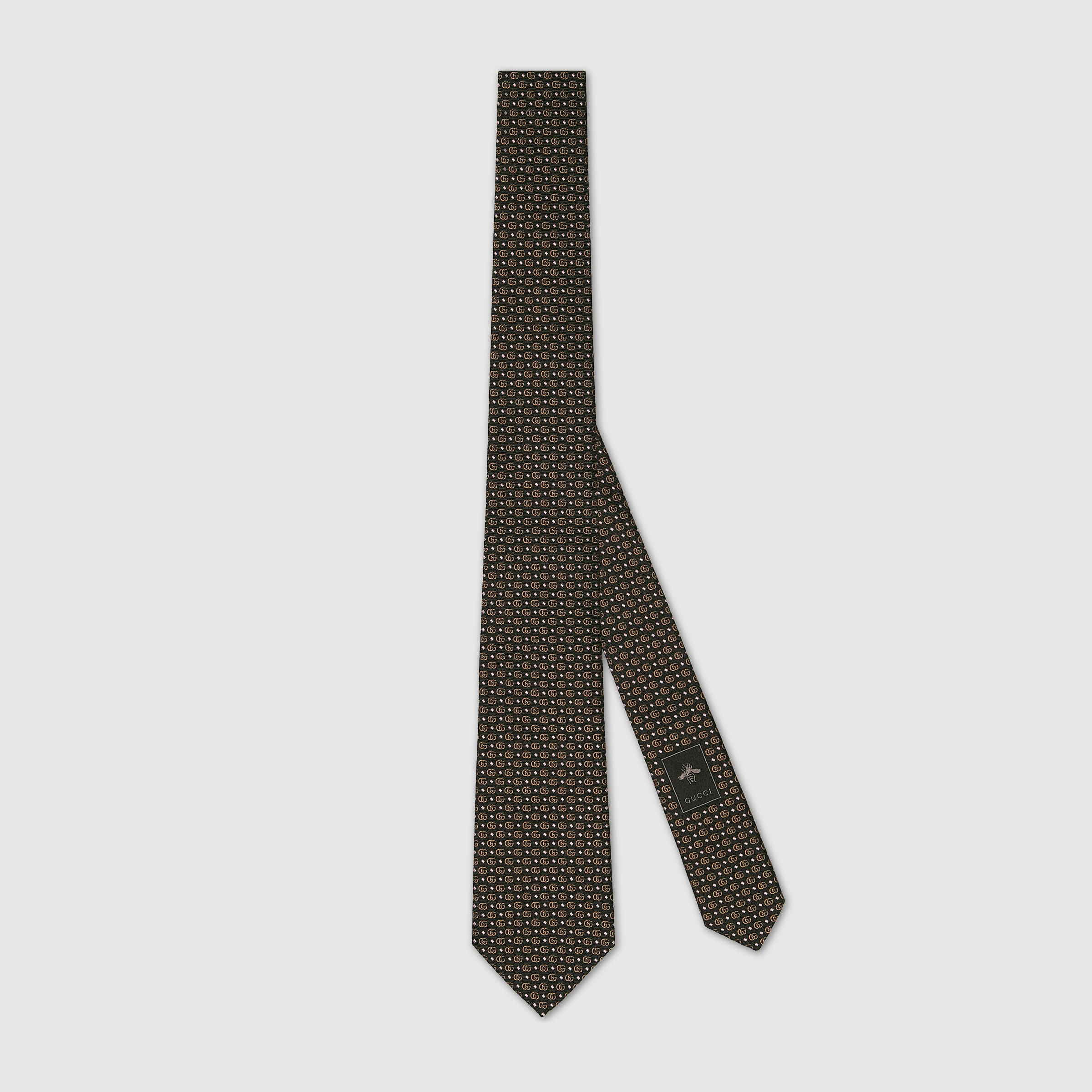 Double G silk jacquard tie - 1