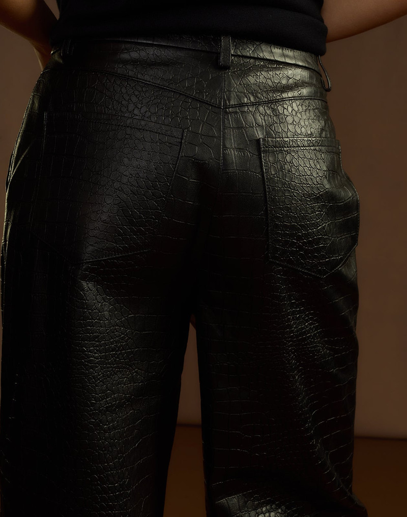 Embossed Leather Pants 6