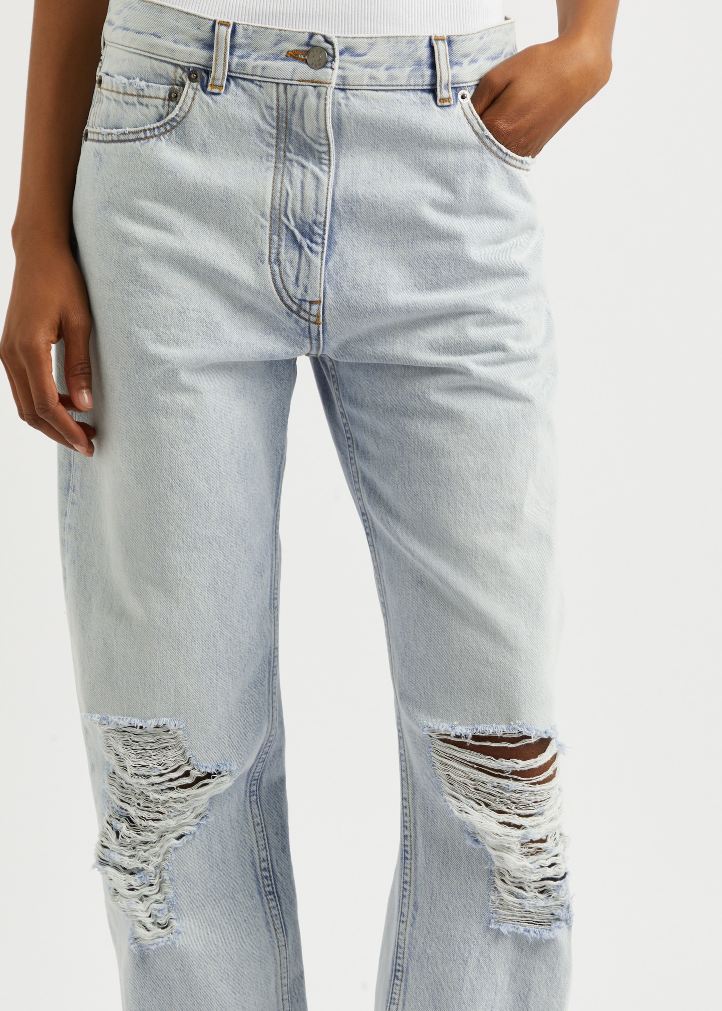 Burty ripped straight-leg jeans - 5