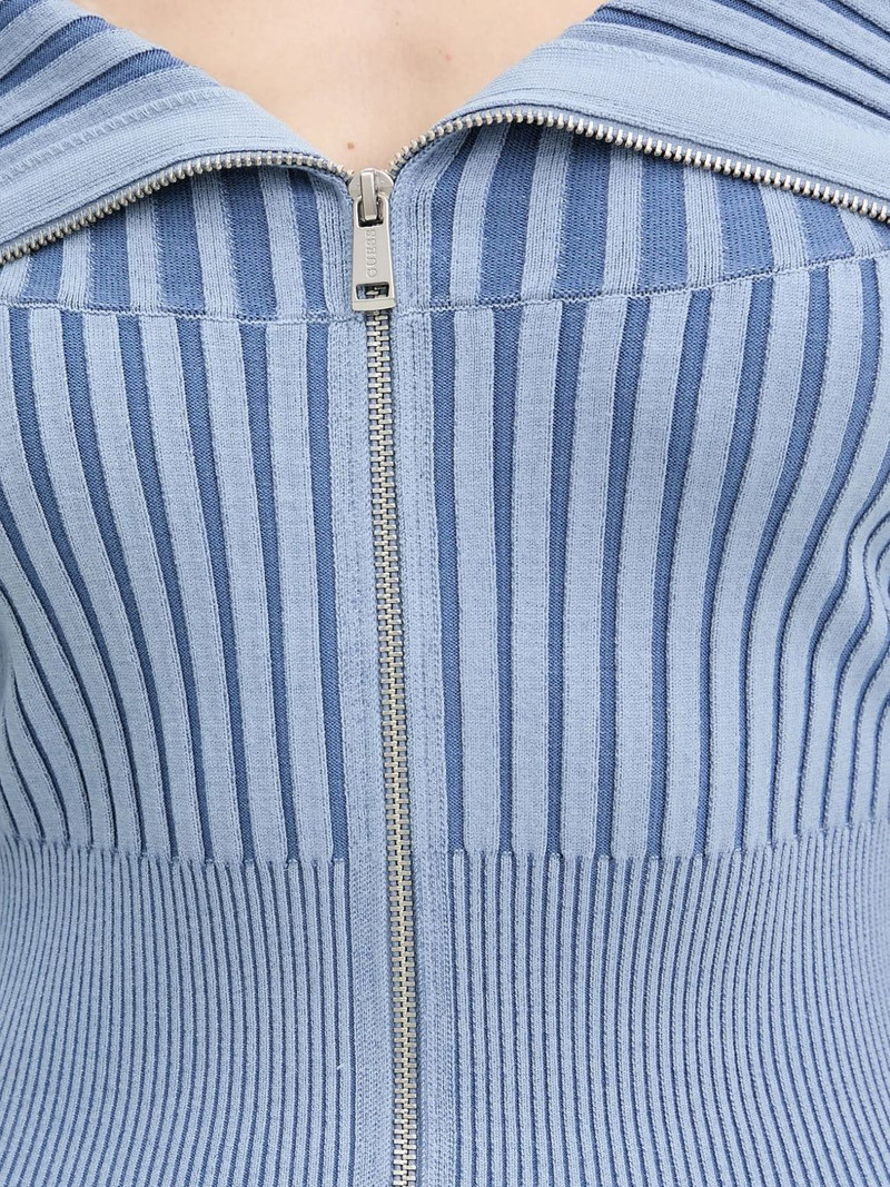 zip ribbed mini dress 5