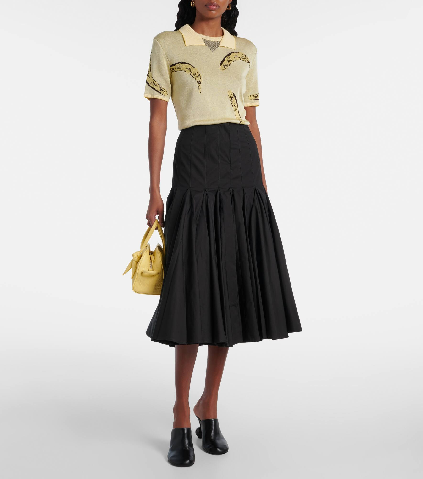 Agave flared cotton poplin midi skirt - 2