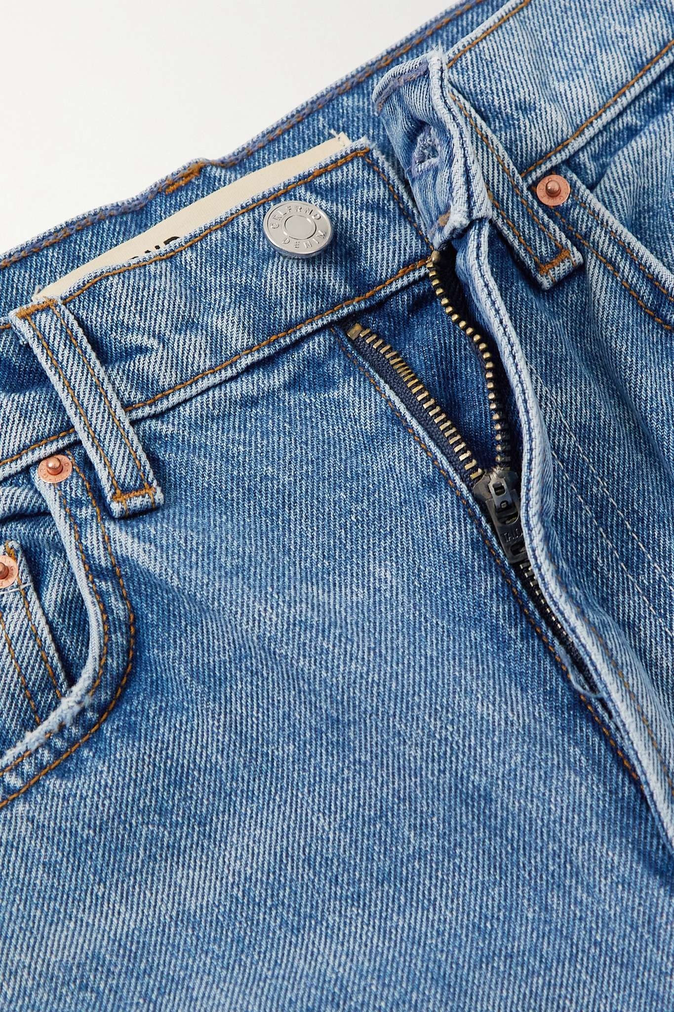 Sara distressed high-rise straight-leg jeans - 5