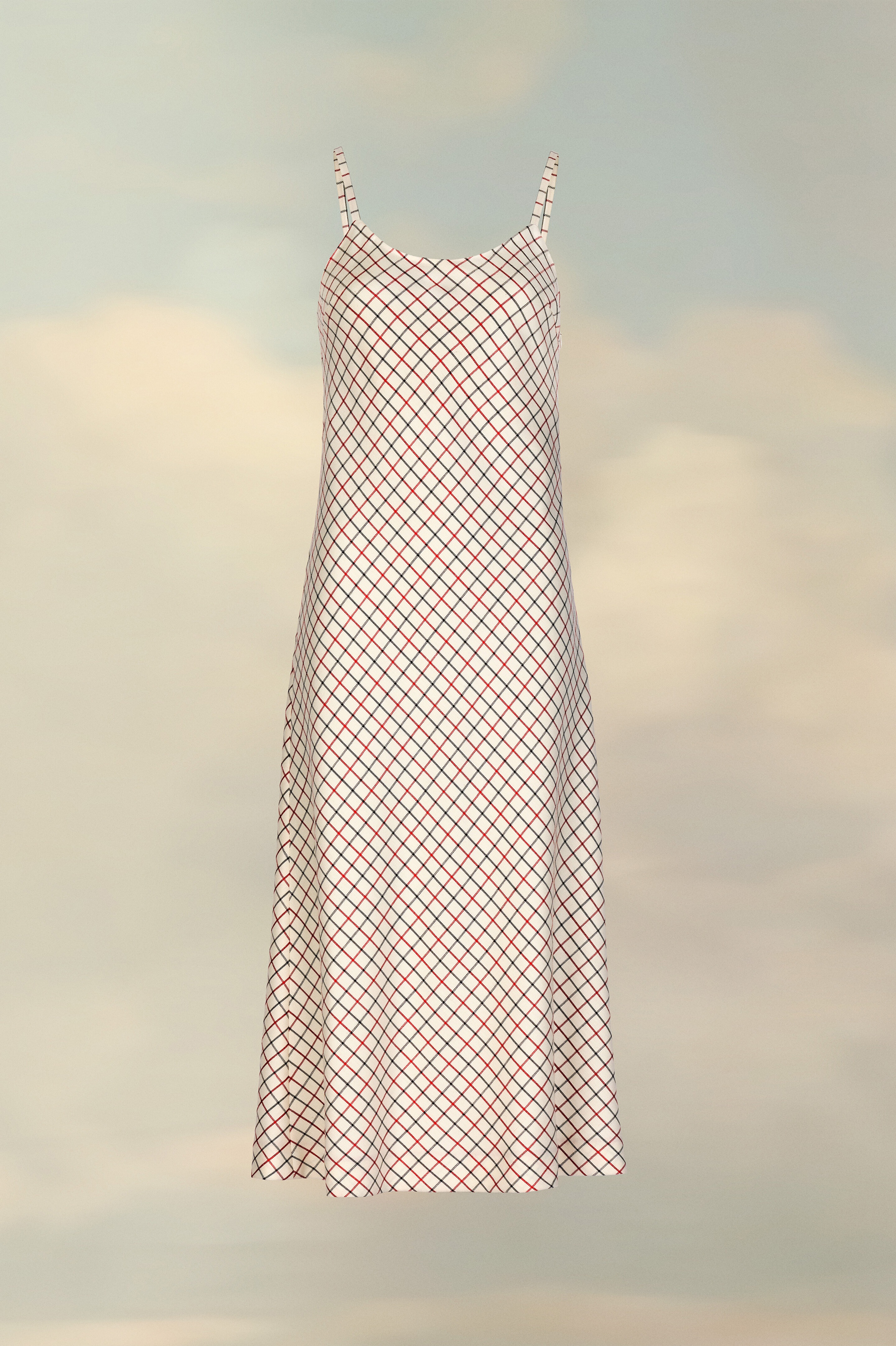 Checked Wool and Silk Dress - 2