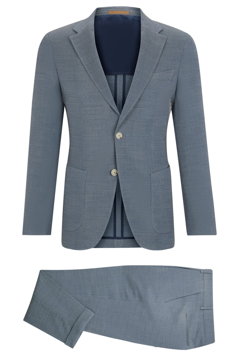 SLIM-FIT SUIT IN A MICRO-PATTERNED WOOL BLEND 9