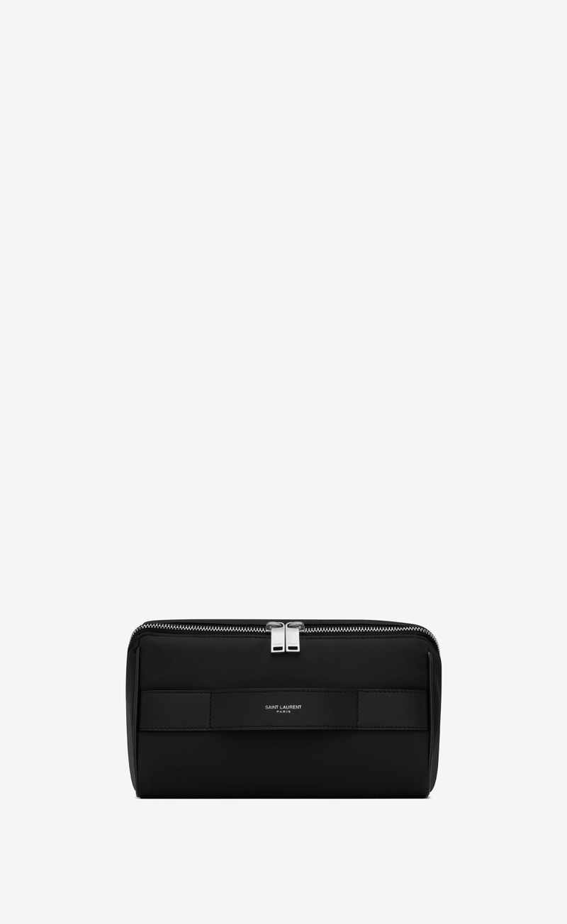 saint laurent paris cube trousse in econyl® regenerated nylon 1