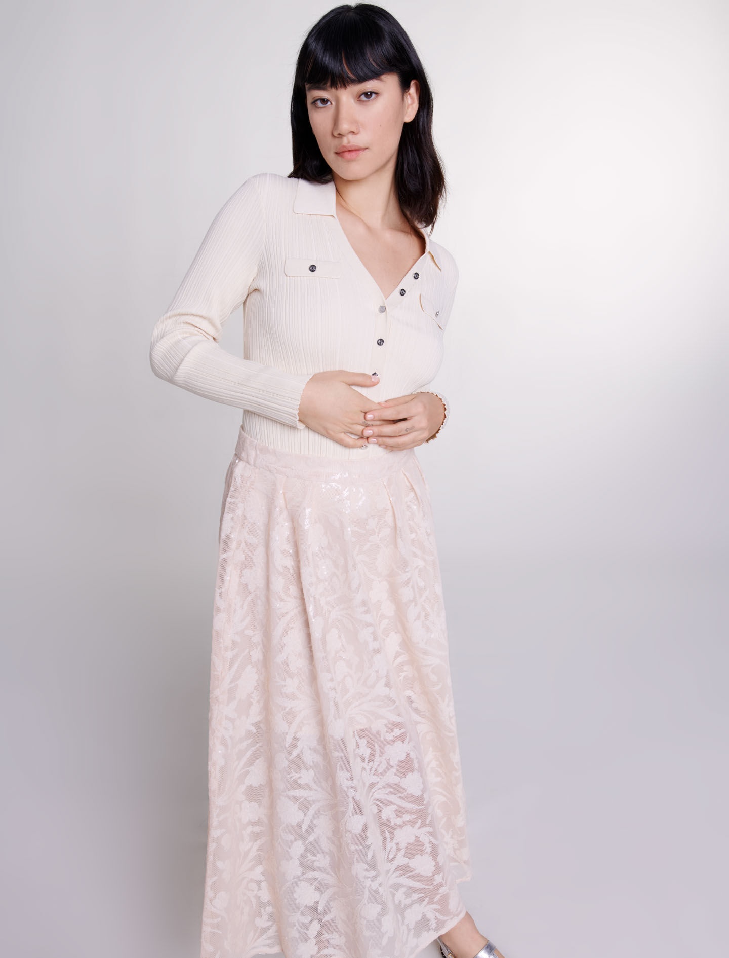 Sequin maxi skirt - 4