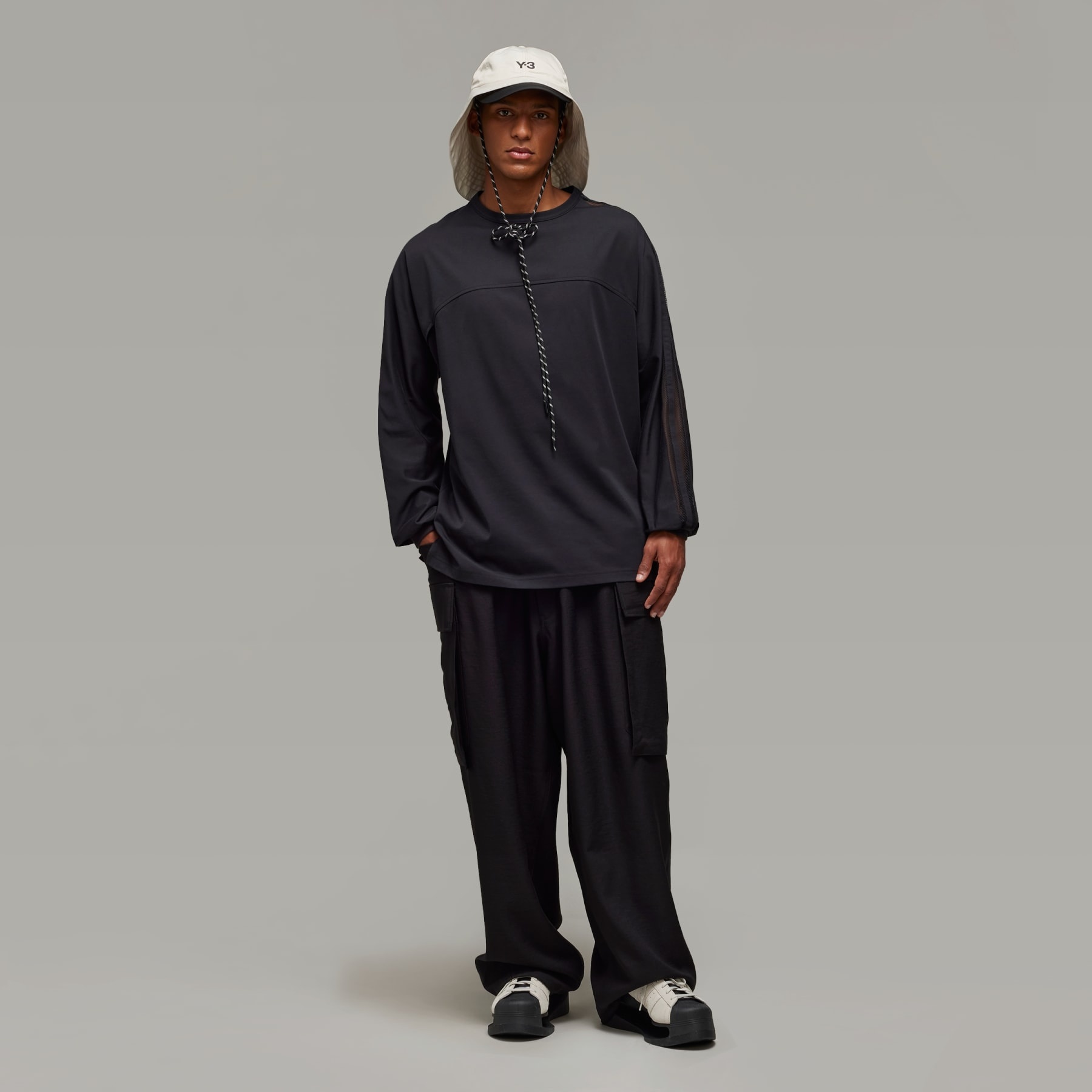 Y-3 Mesh Stripes Long Sleeve Tee - 5