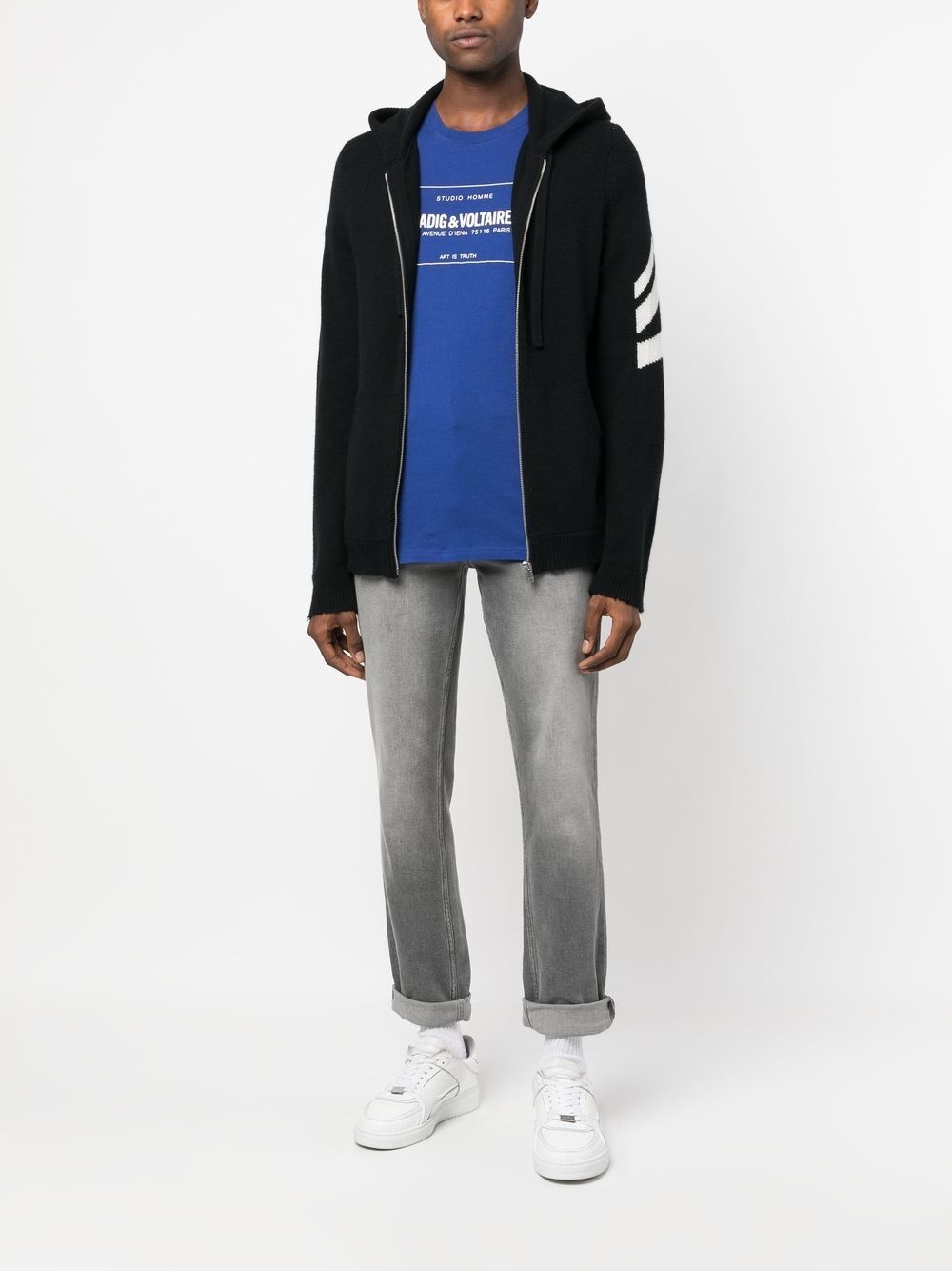 cashmere zip-up hoodie - 2