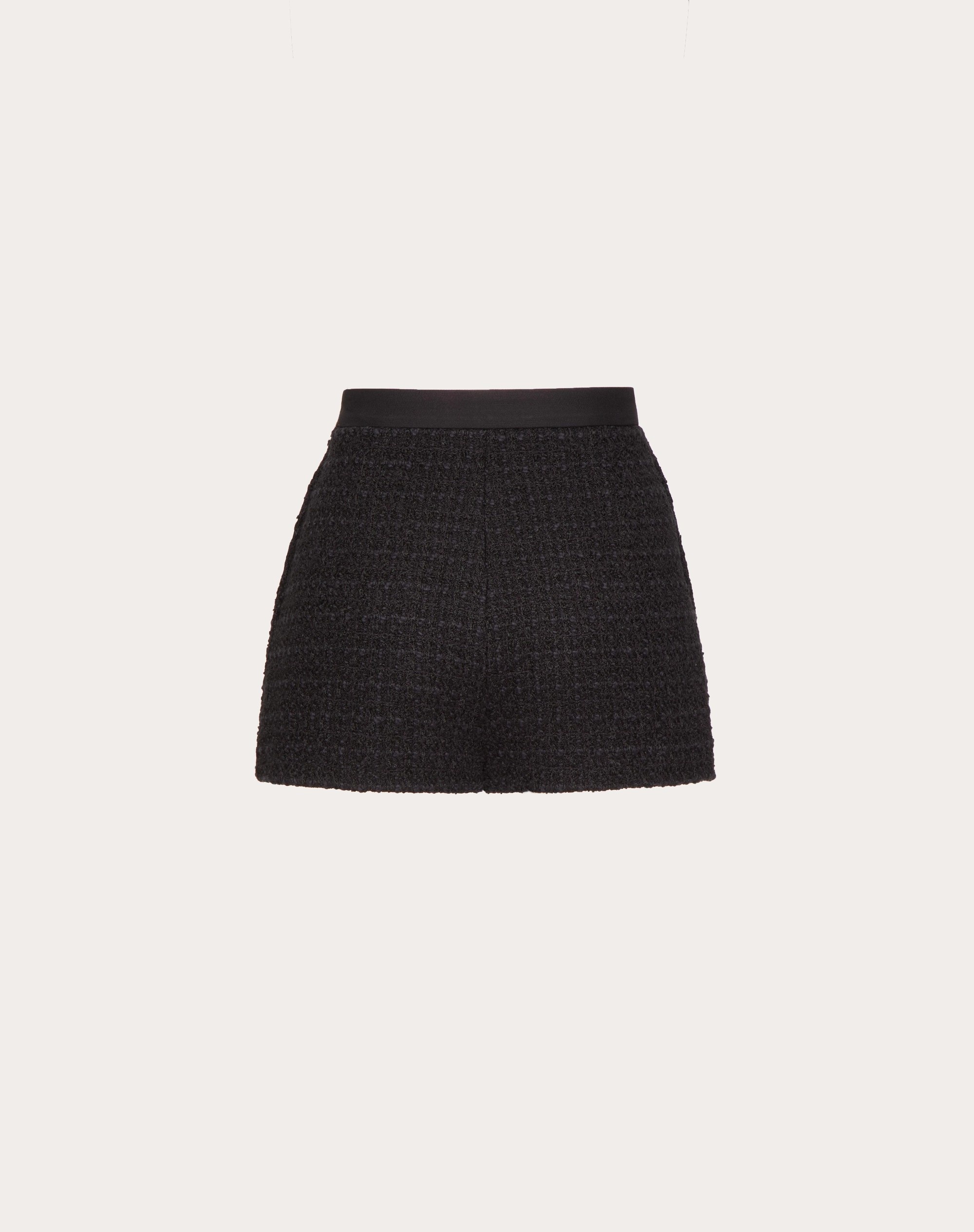 VLOGO CHAIN WOOL TWEED SHORTS - 4