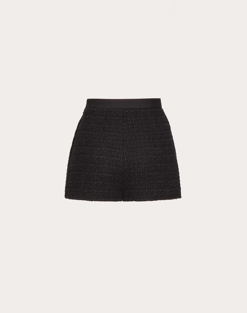 VLOGO CHAIN WOOL TWEED SHORTS 4
