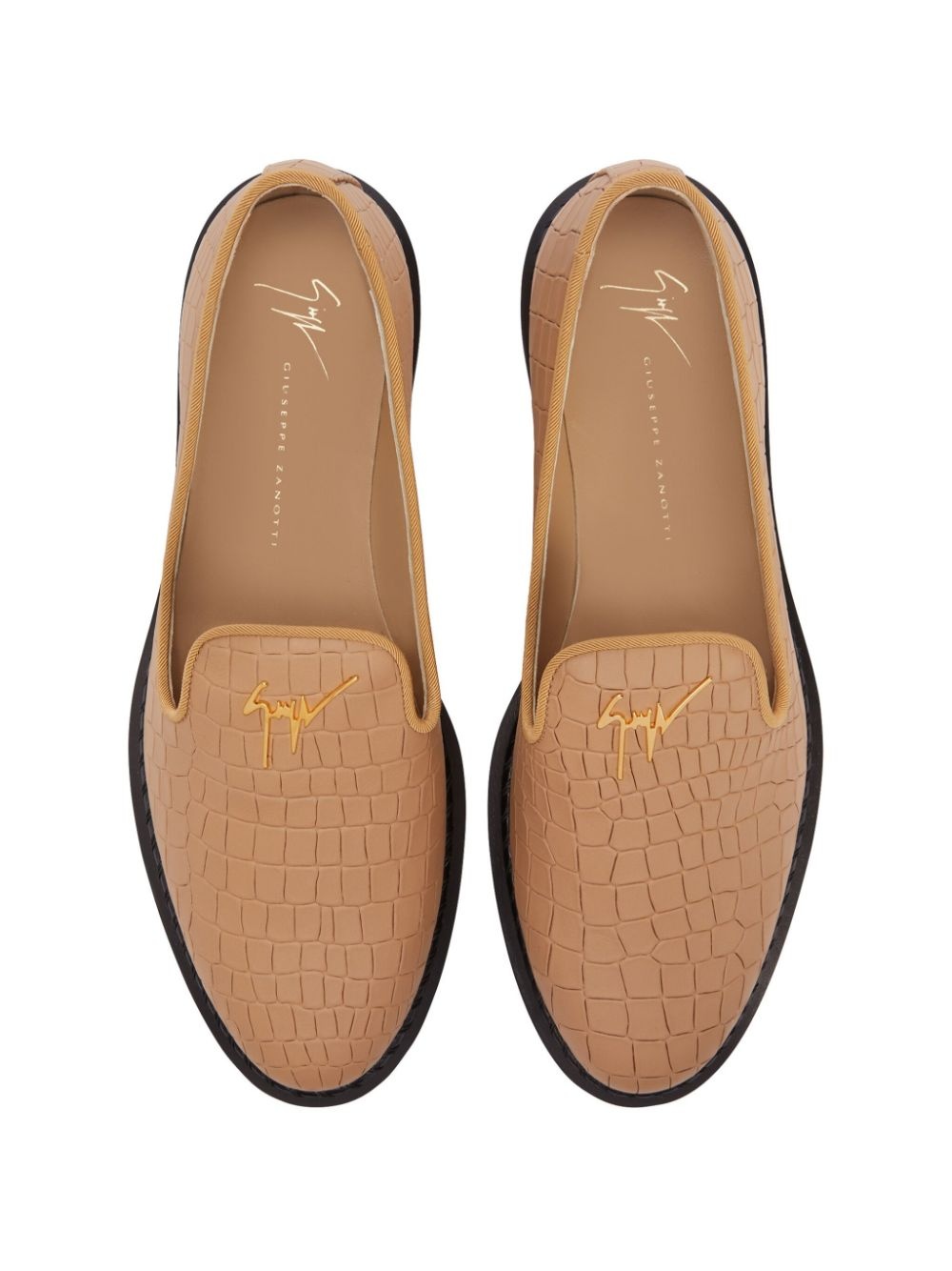 Tim logo-lettering loafers - 4