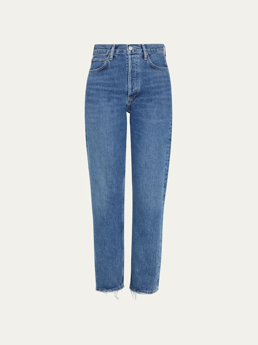90s Pinch Waist Vintage Straight-Leg Jeans - 1