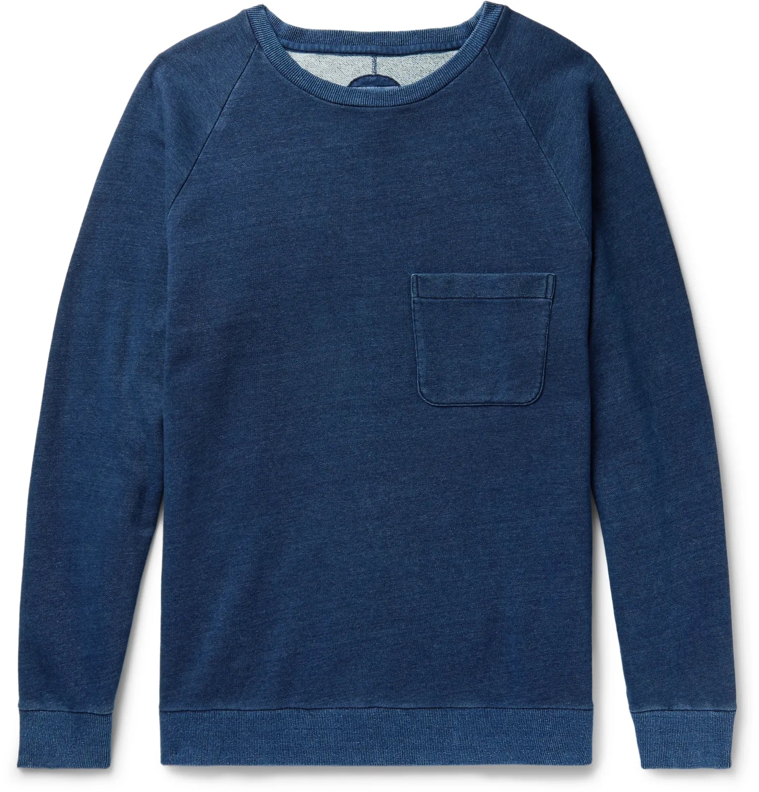 Indigo-Dyed Loopback Cotton-Jersey Sweatshirt - 1