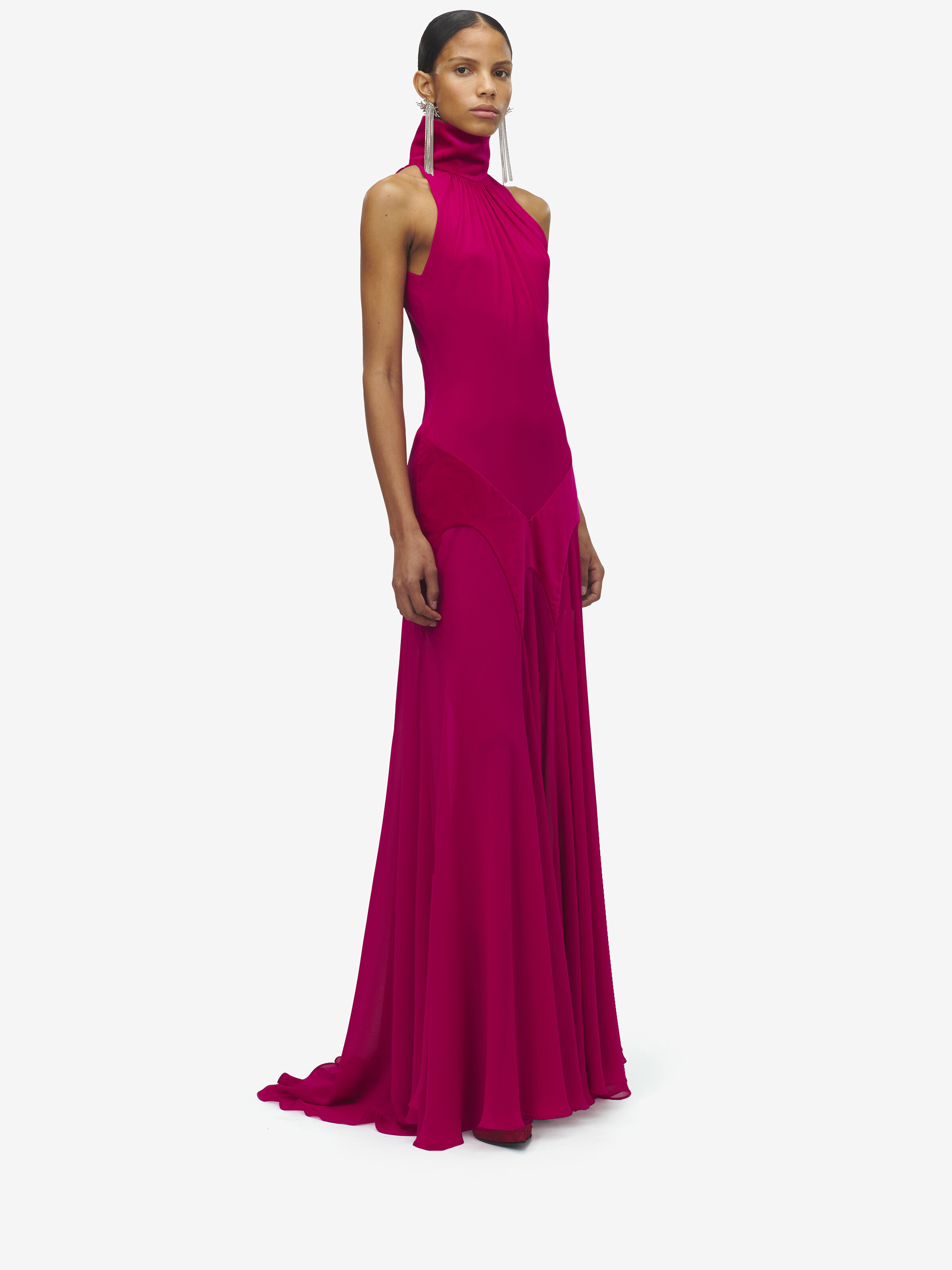 Silk Georgette Evening Dress - 3