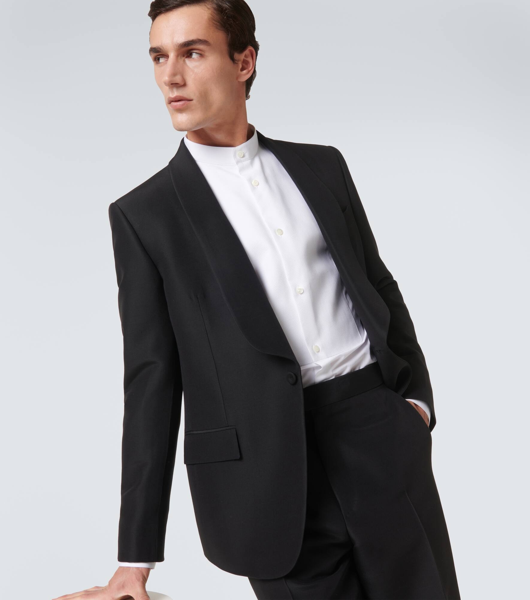Cashmere and silk suit jacket - 5