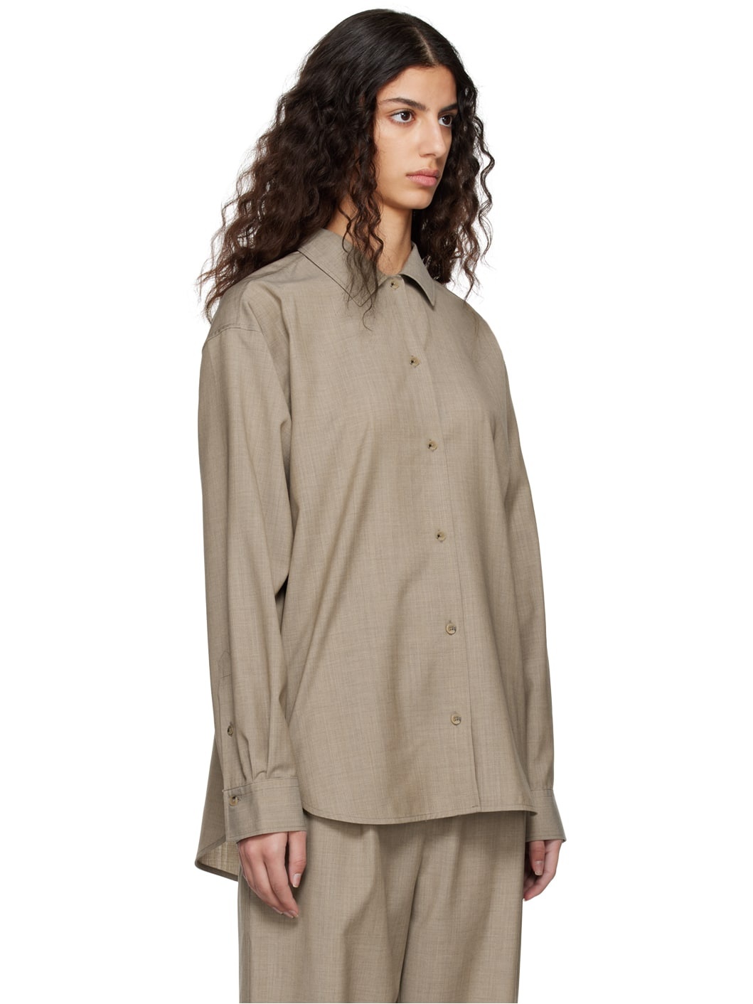 Taupe Droptail Shirt - 2