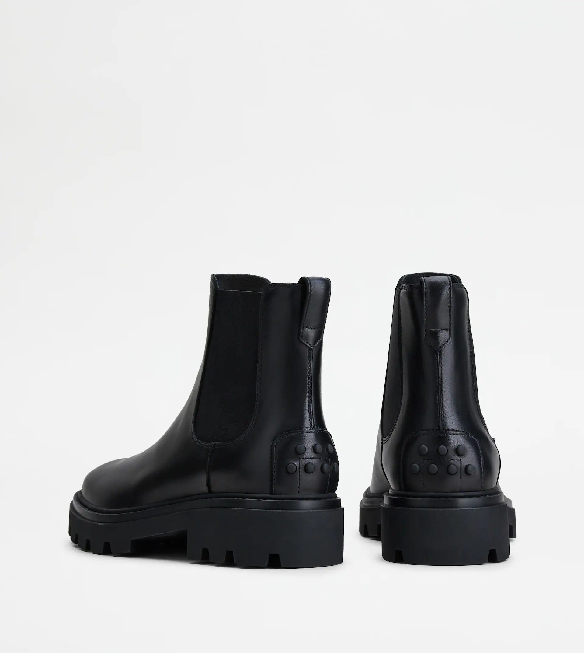 ANKLE BOOTS IN LEATHER - BLACK - 3