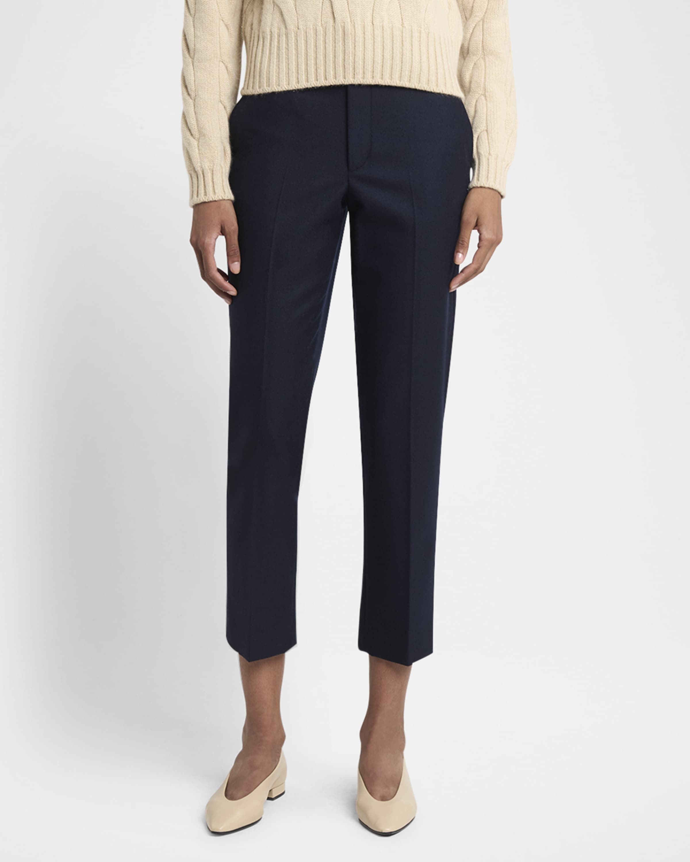 Doyle Cashmere Flannel Straight-Leg Ankle Trousers - 2