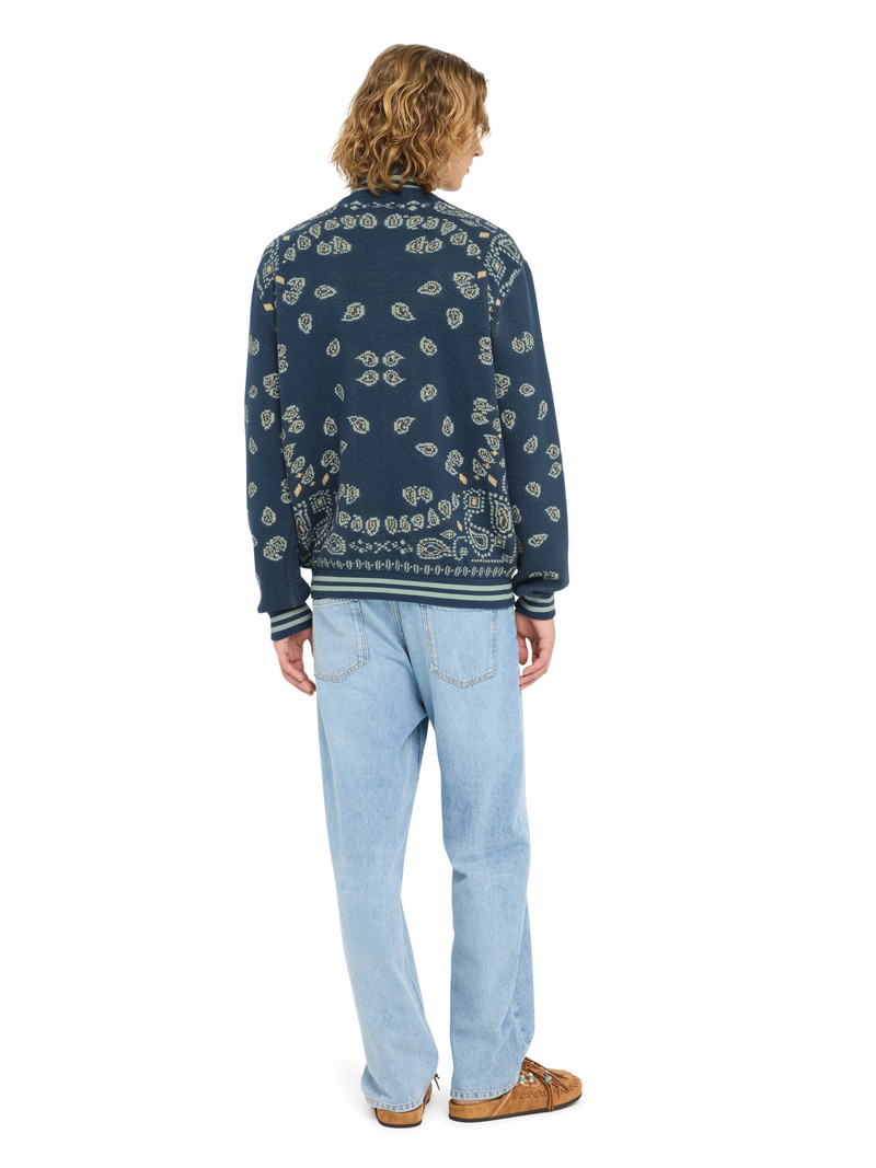 Bandana Piquet Jacquard Bomber Jacket 6