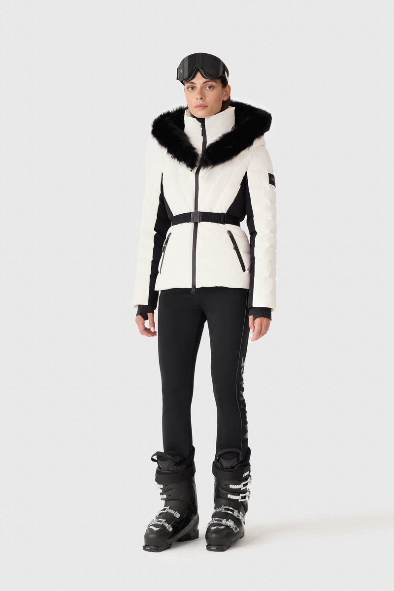 MACKAGE ELITA-ZR Down ski jacket with removable blue fox fur trim outlook