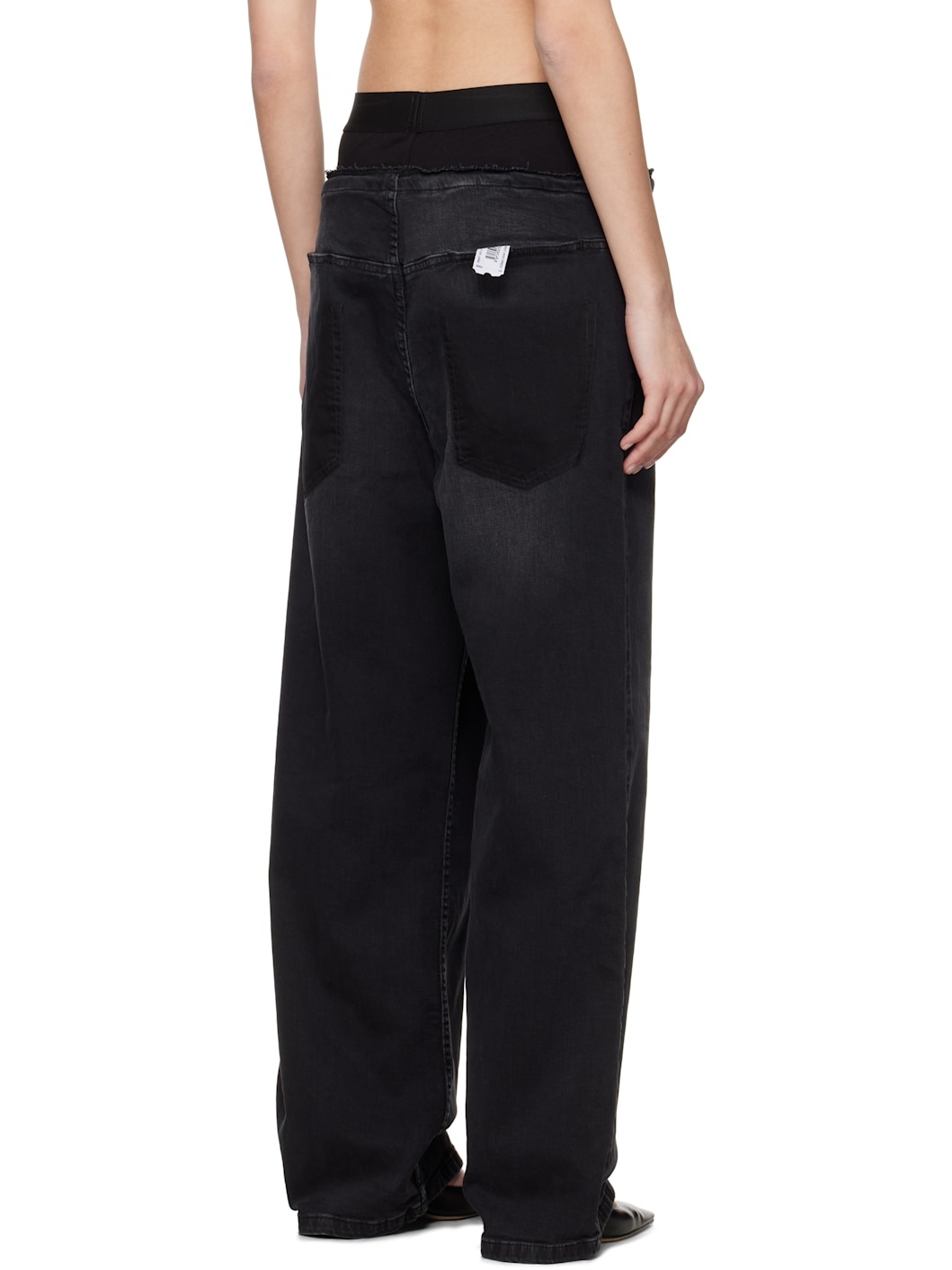 Black Waistband Regular Jeans - 3