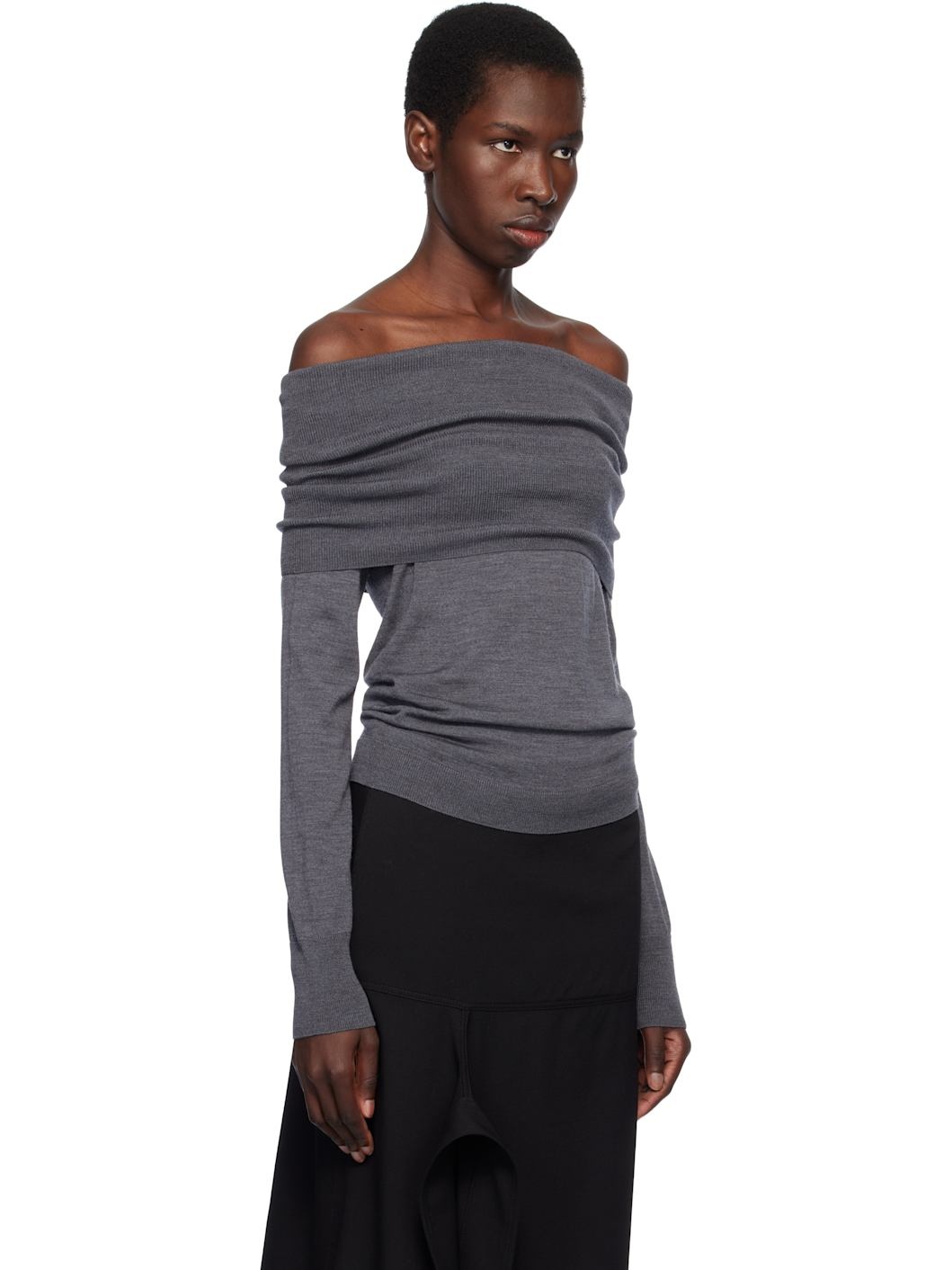Gray Light Wool Sweater - 2