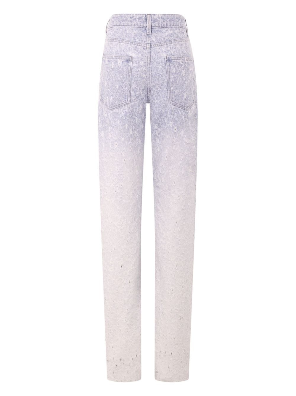 distressed ombrÃ© straight-leg jeans - 6